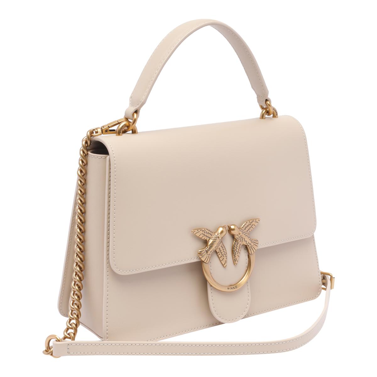 pinko bags beige calf leather - women