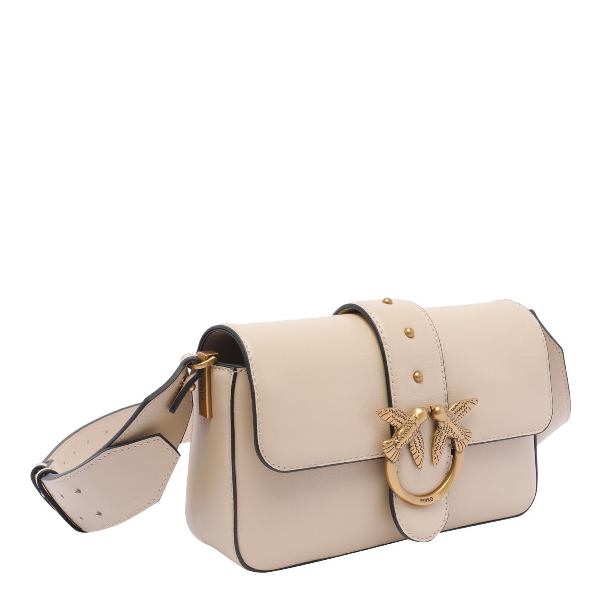 pinko bags beige calf leather - women