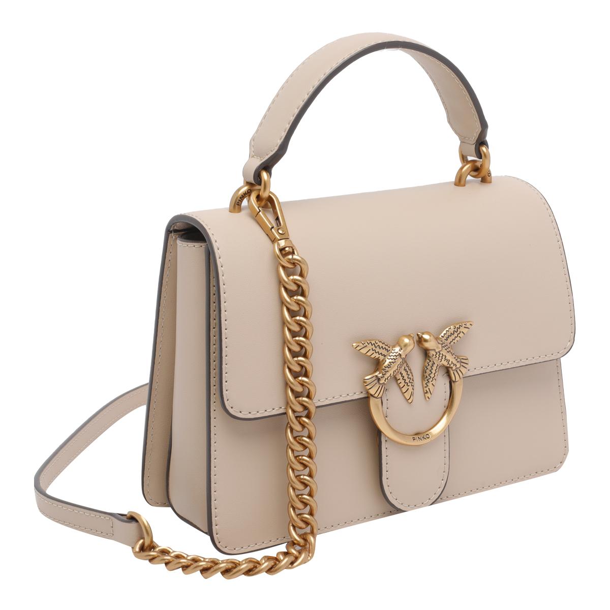 pinko bags beige calf leather - women