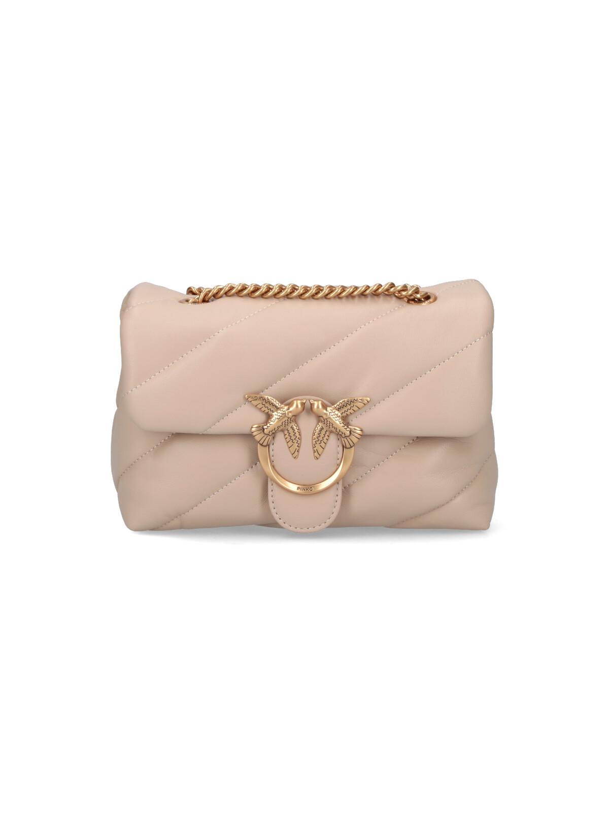 pinko bags beige leather - women