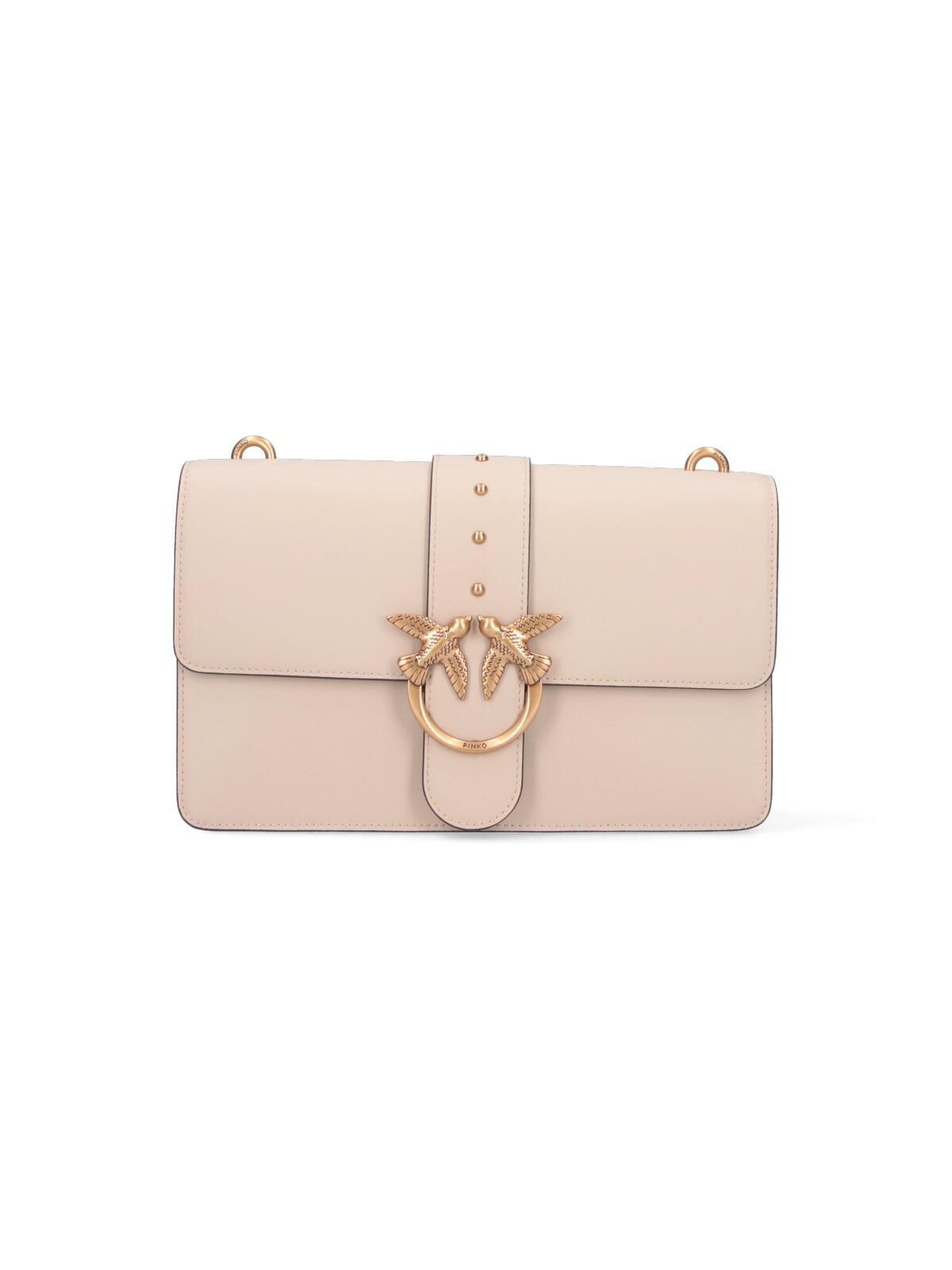 pinko bags beige leather - women