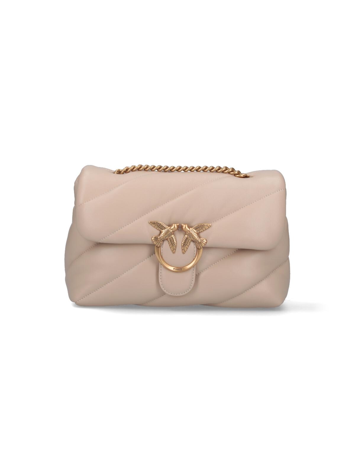 pinko bags beige leather - women