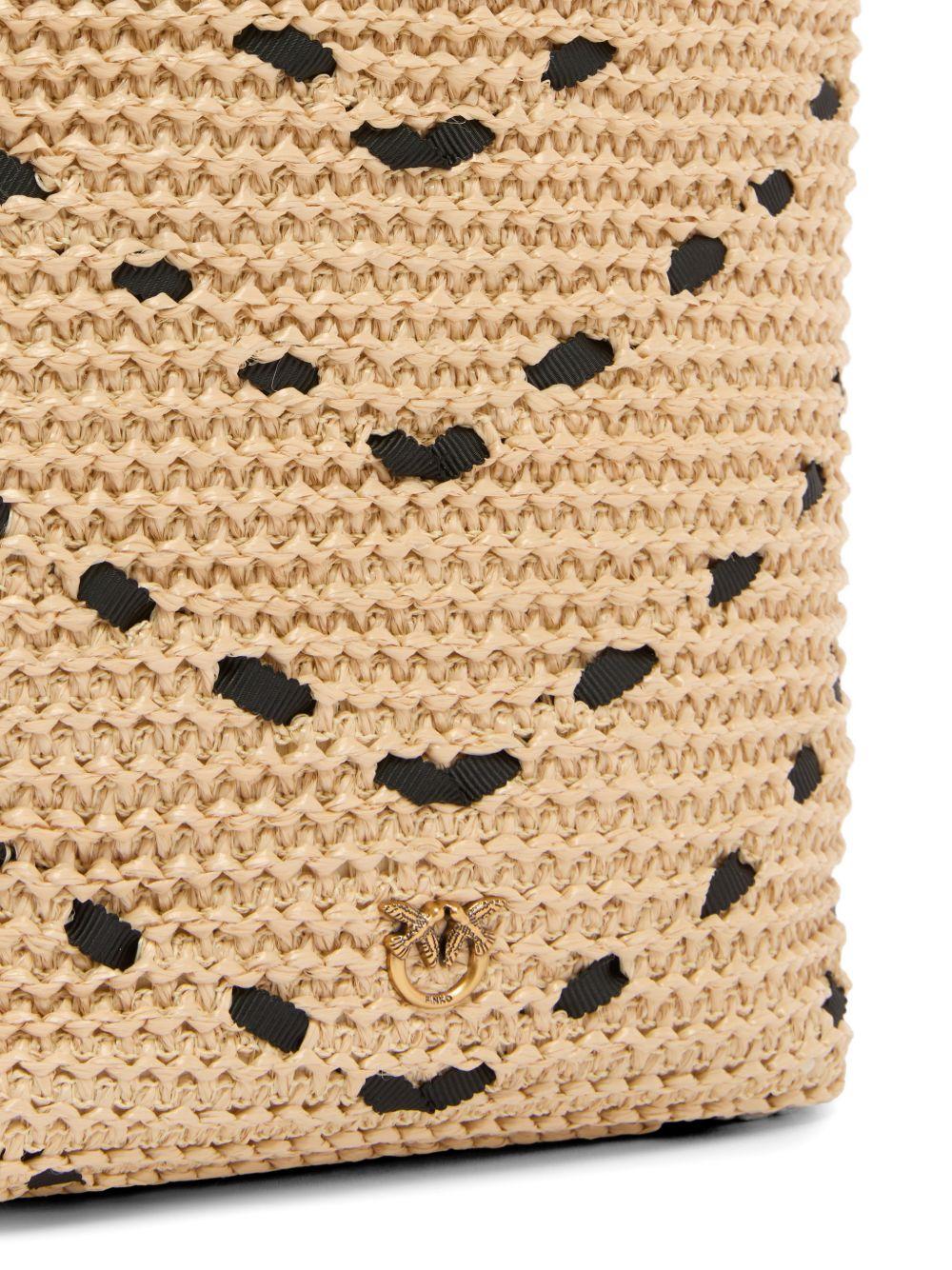 pinko bags beige raffia - women
