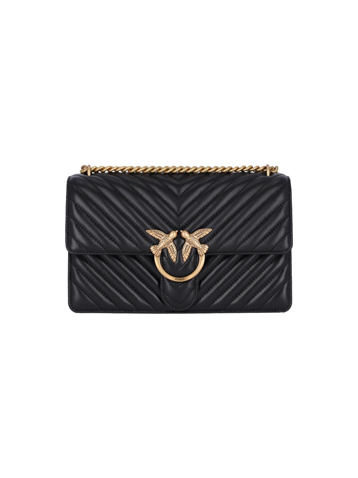 pinko bags black leather - women