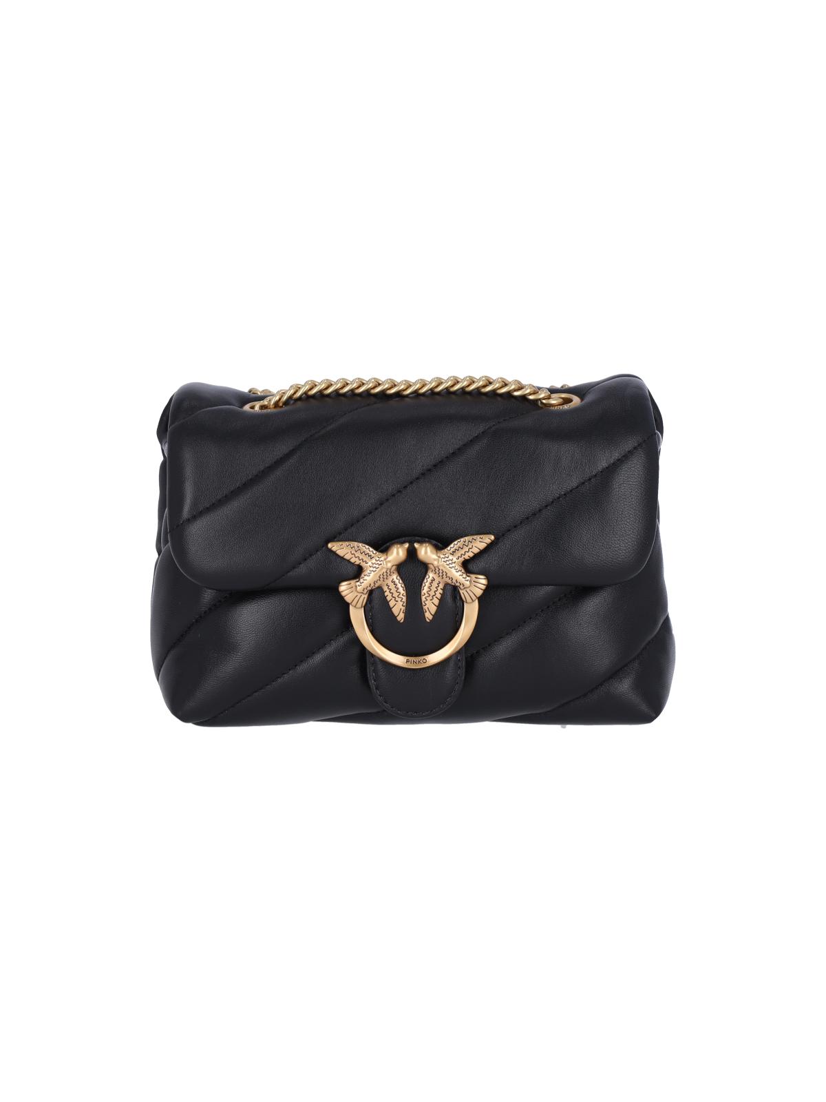 pinko bags black leather - women