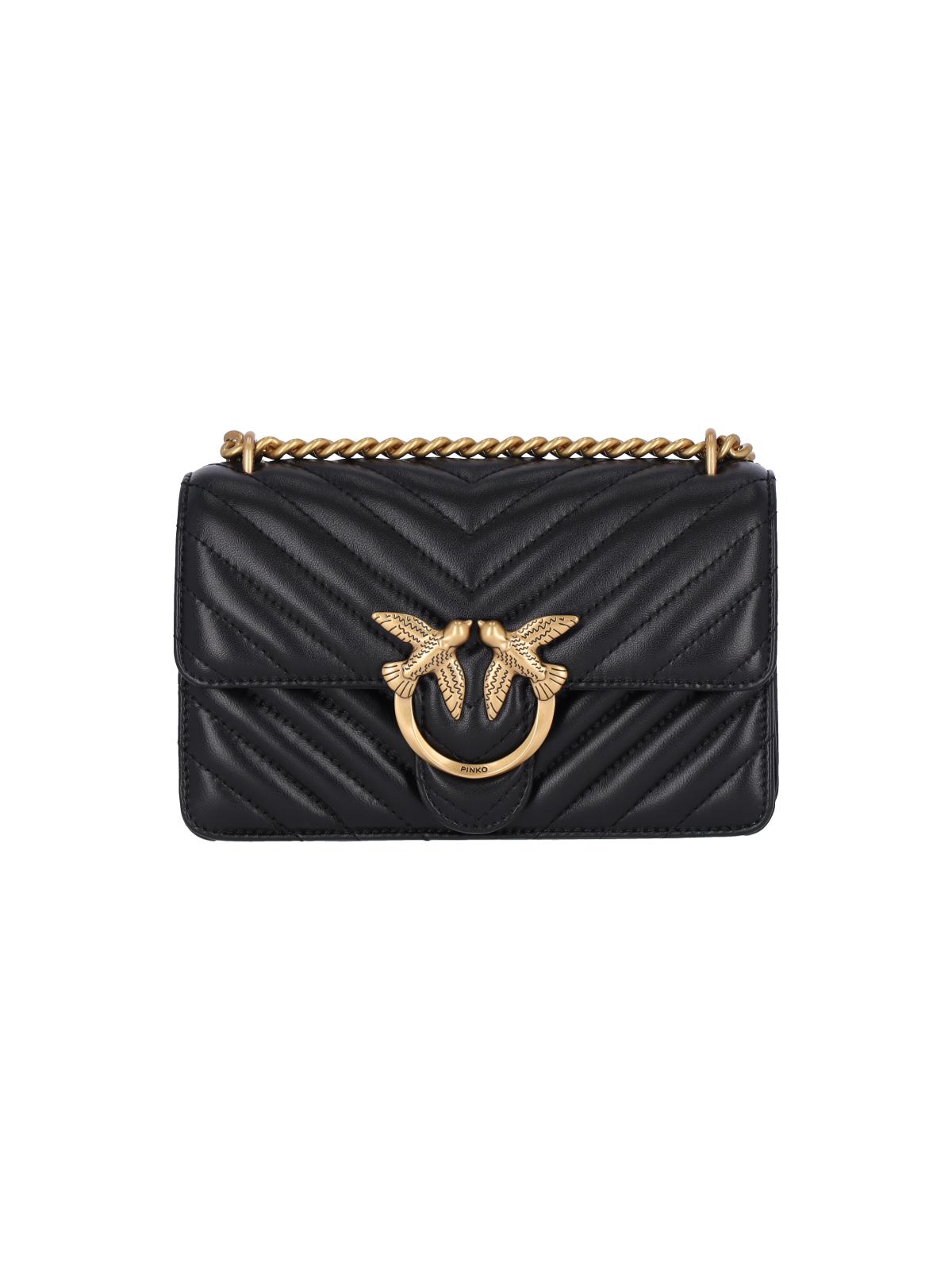 pinko bags black leather - women