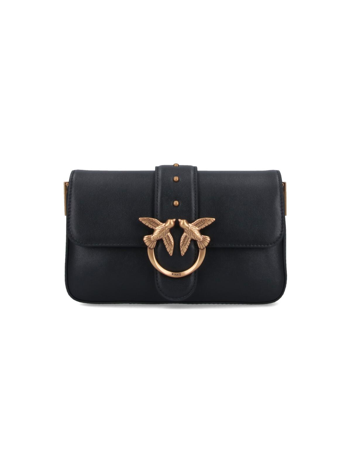 pinko bags black leather - women
