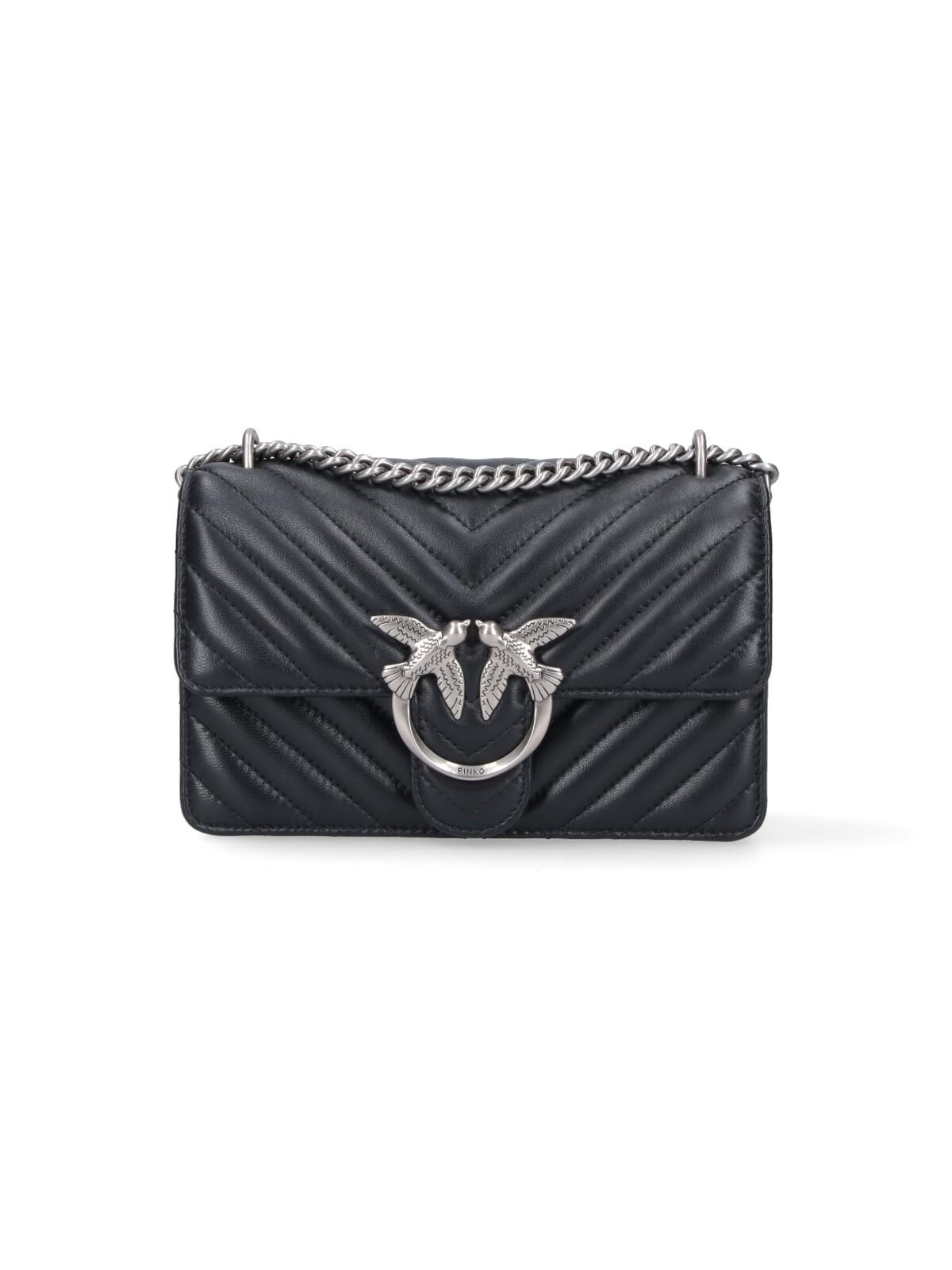 pinko bags black leather - women