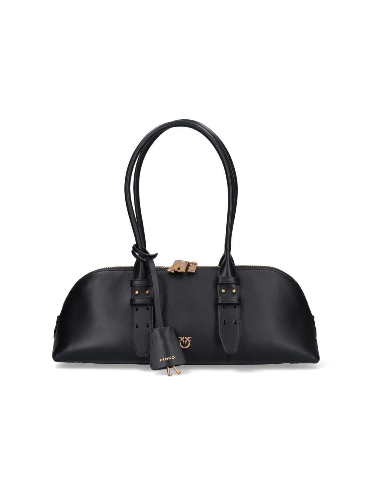 pinko bags black leather - women