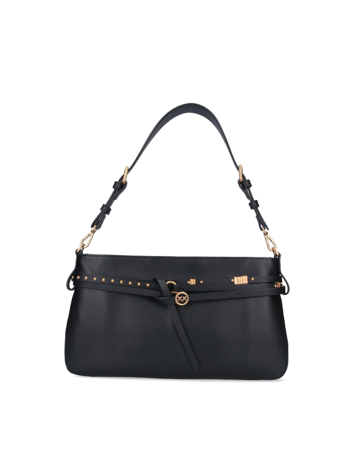 pinko bags black leather - women