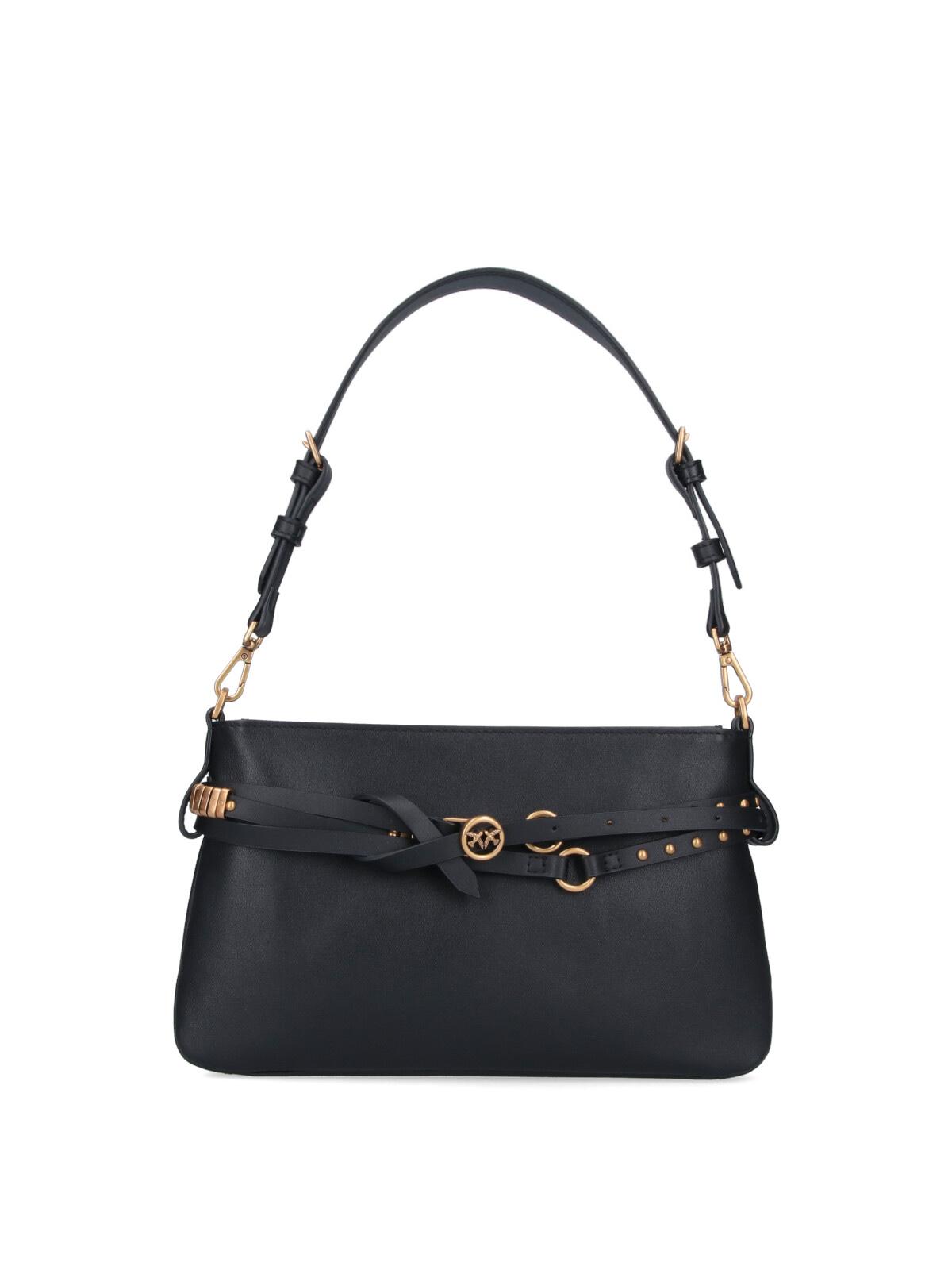 pinko bags black leather - women