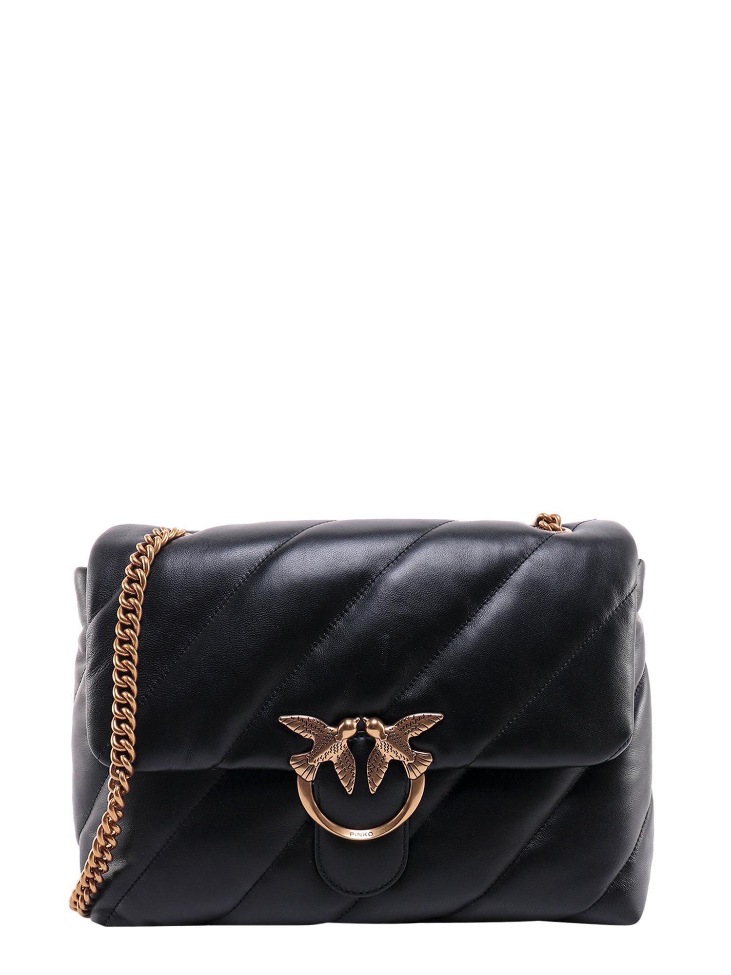 pinko bags black pelle - women
