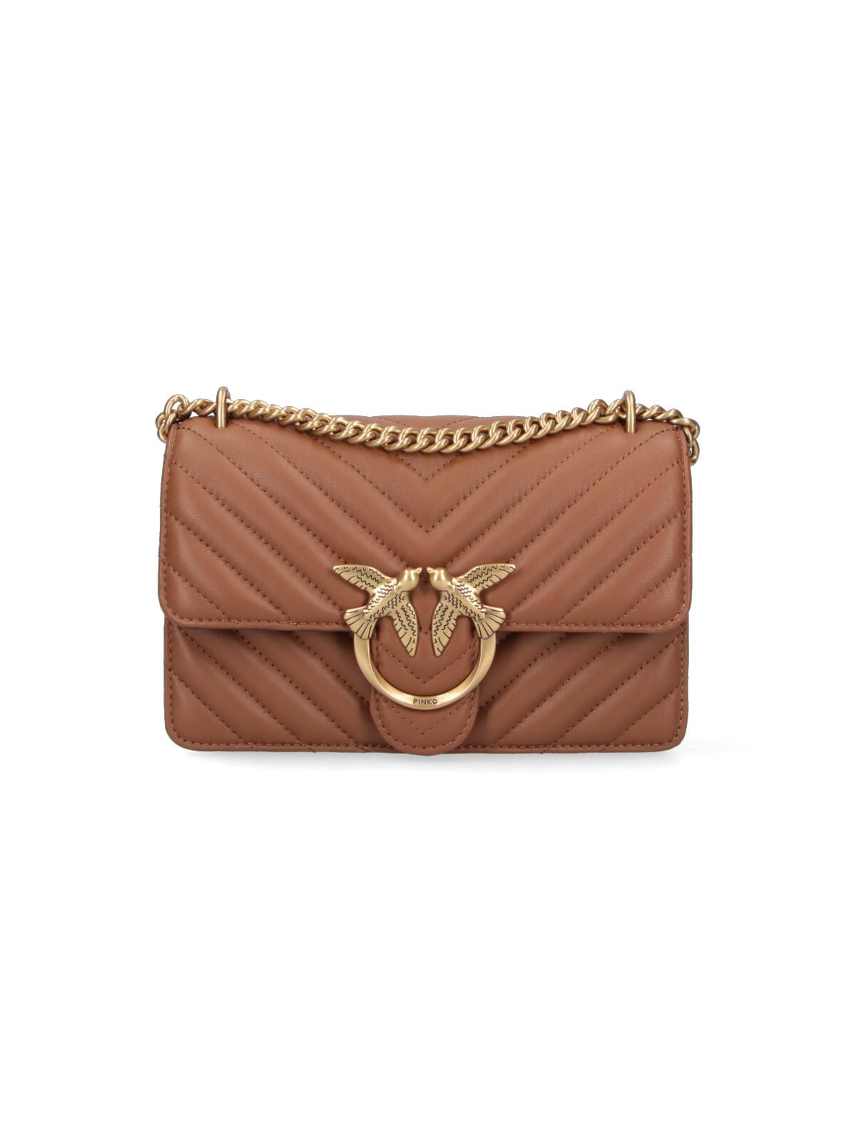 pinko bags brown leather - women