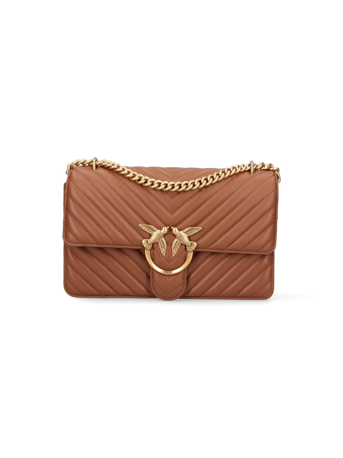 pinko bags brown leather - women
