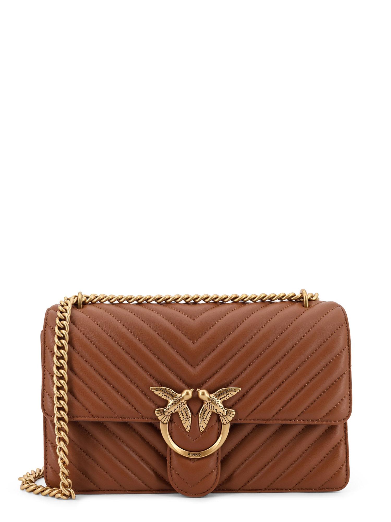 pinko bags brown pelle - women