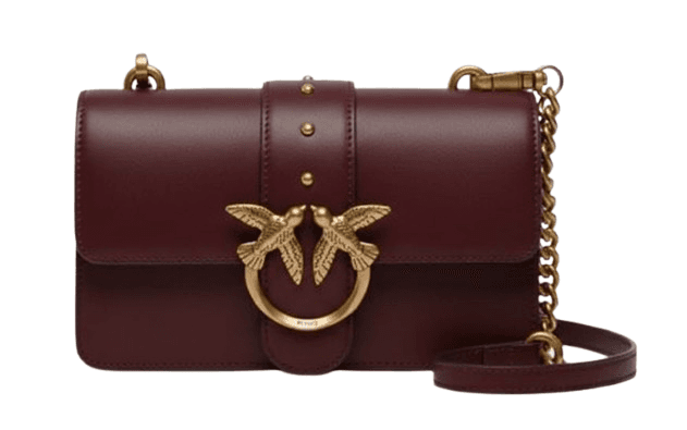 pinko bags burgundy oro lea poliuretano - women