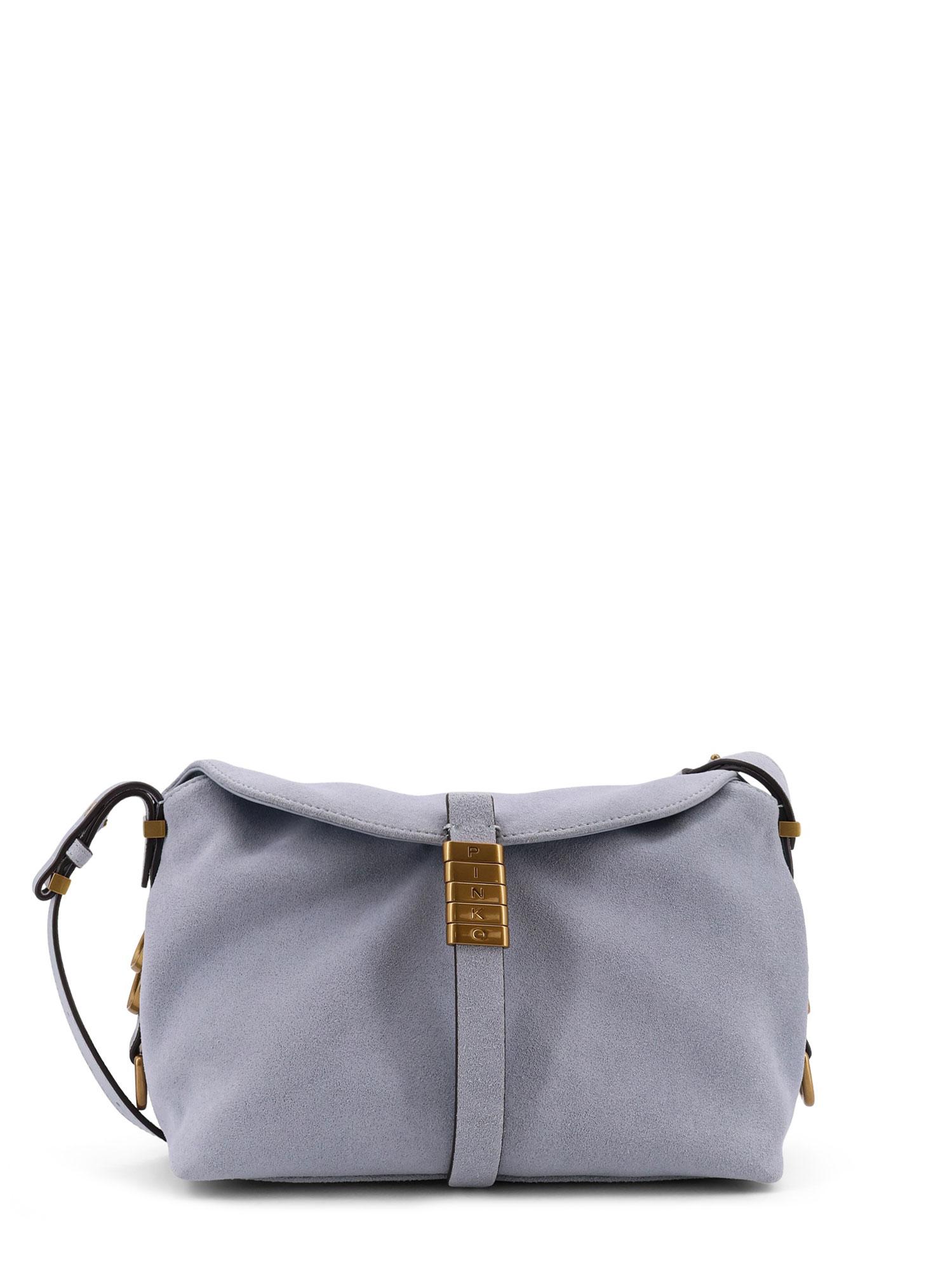 pinko bags clear blue pelle - women