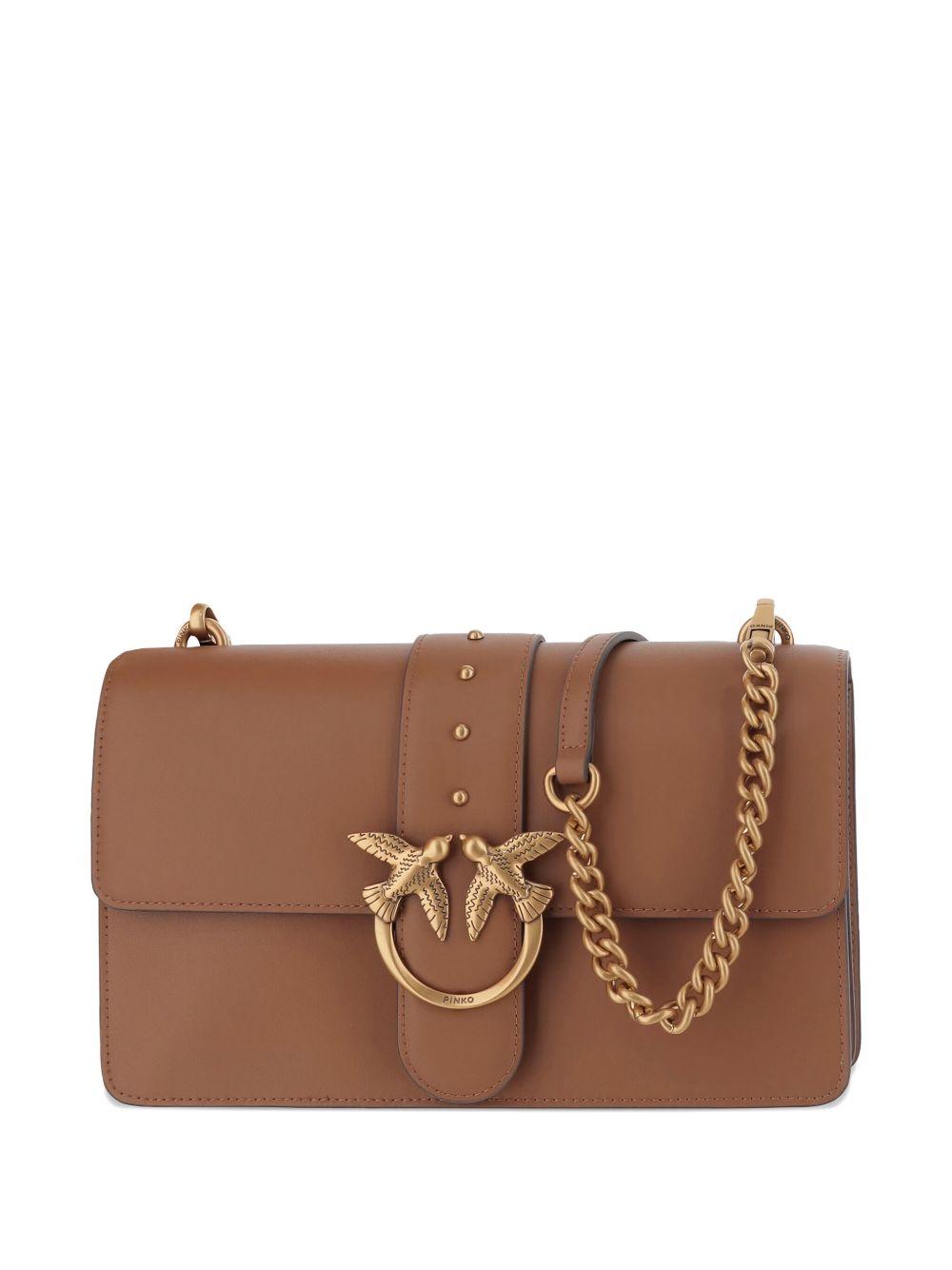 pinko bags marrone/leone/oro lea poliuretano - women
