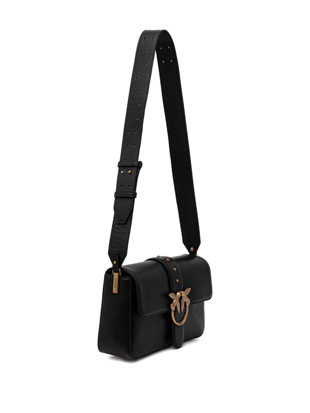 pinko bags nero oro lea - women
