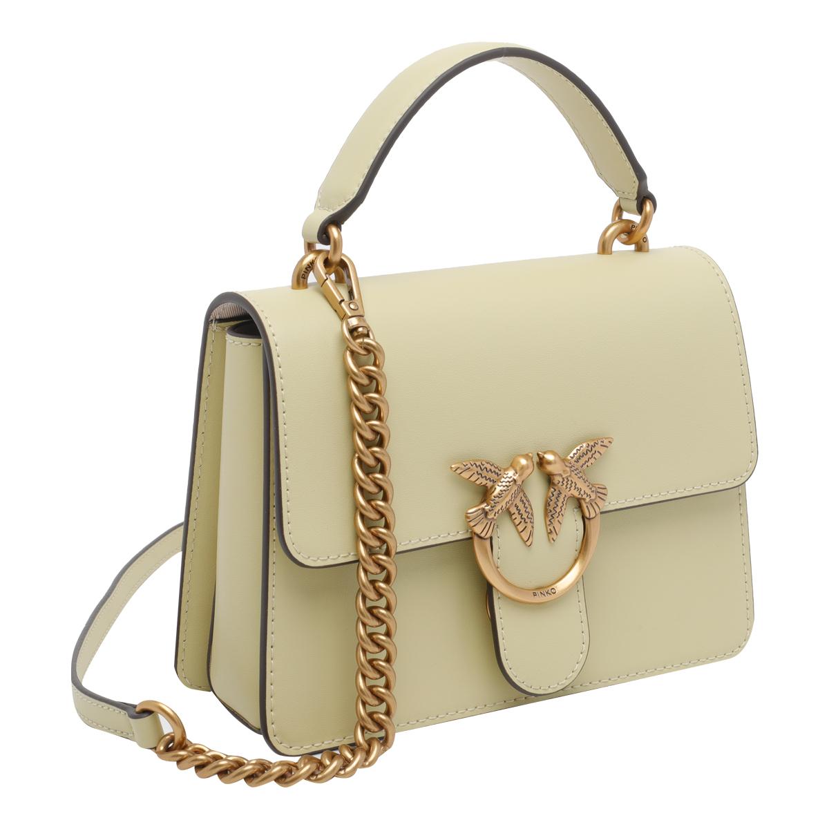 pinko bags yellow calf leather - women