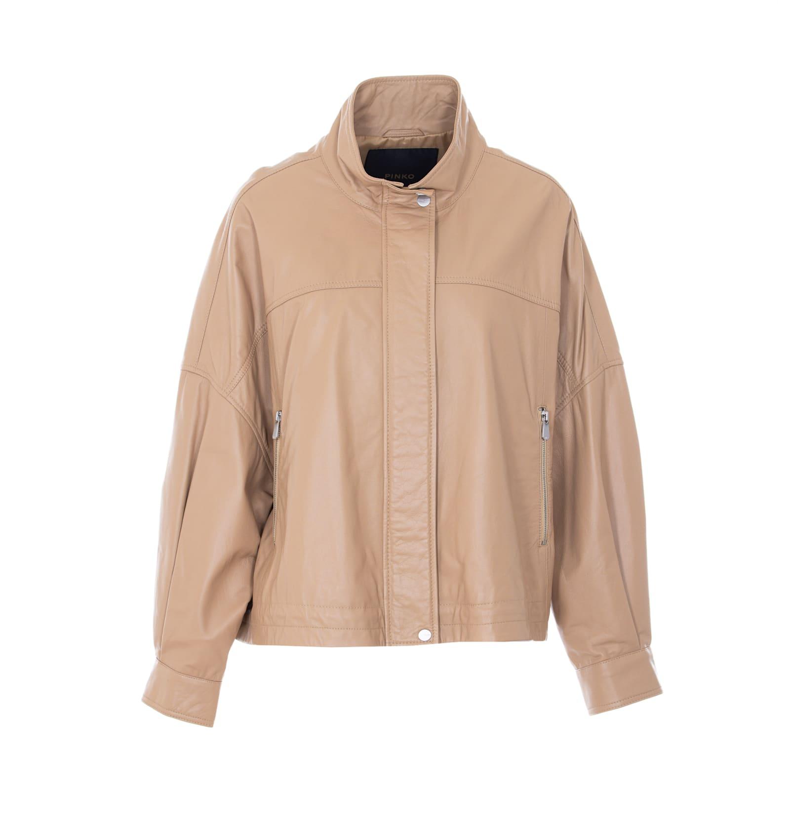 pinko bailee leather jacket