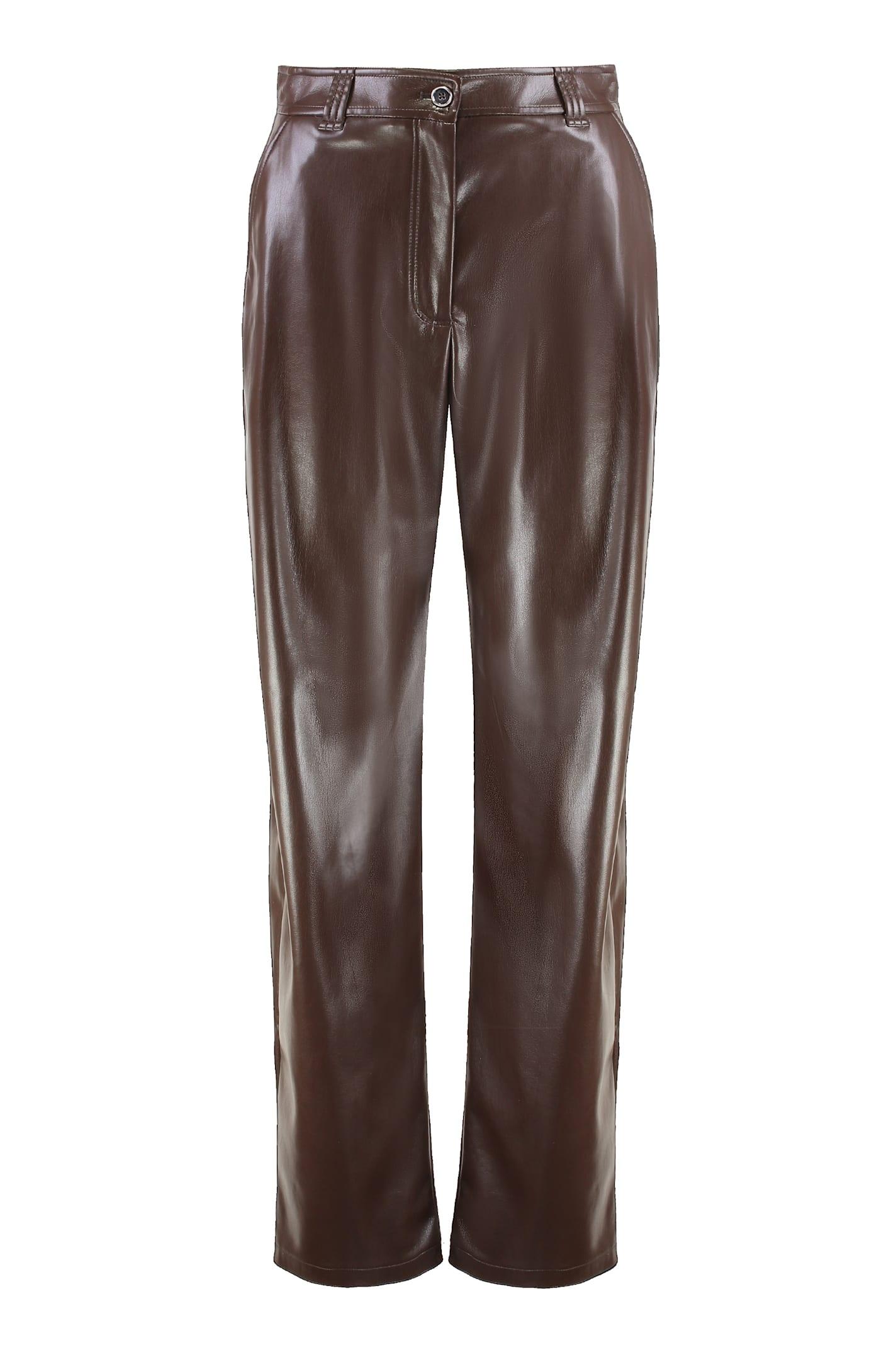 pinko balloon pants leather effect