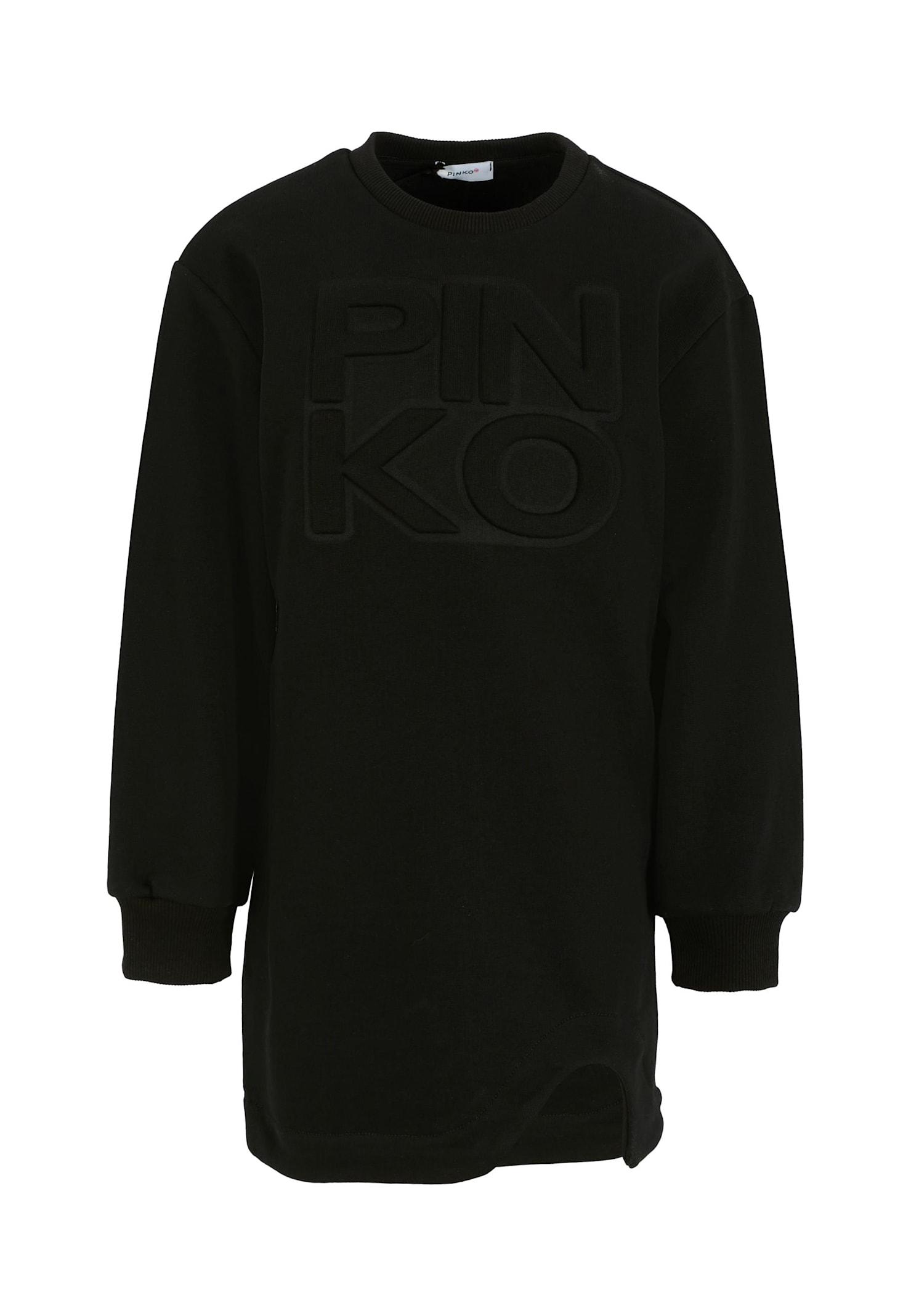 pinko black dress for girl with logo