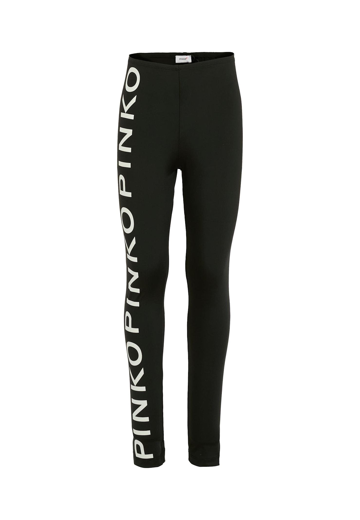 pinko black leggings for girl with logo