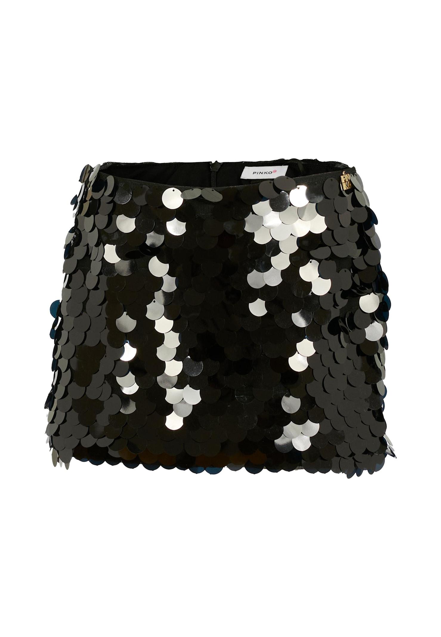pinko black skirt for girl with sequins