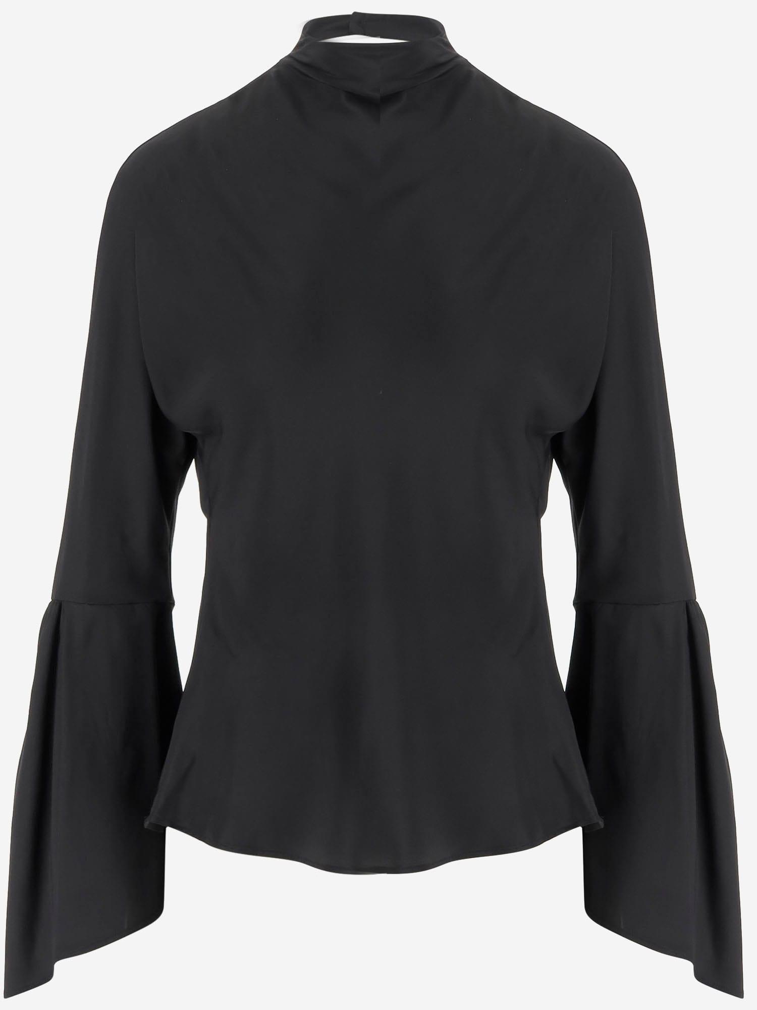 pinko blatz blouse in acetate and silk