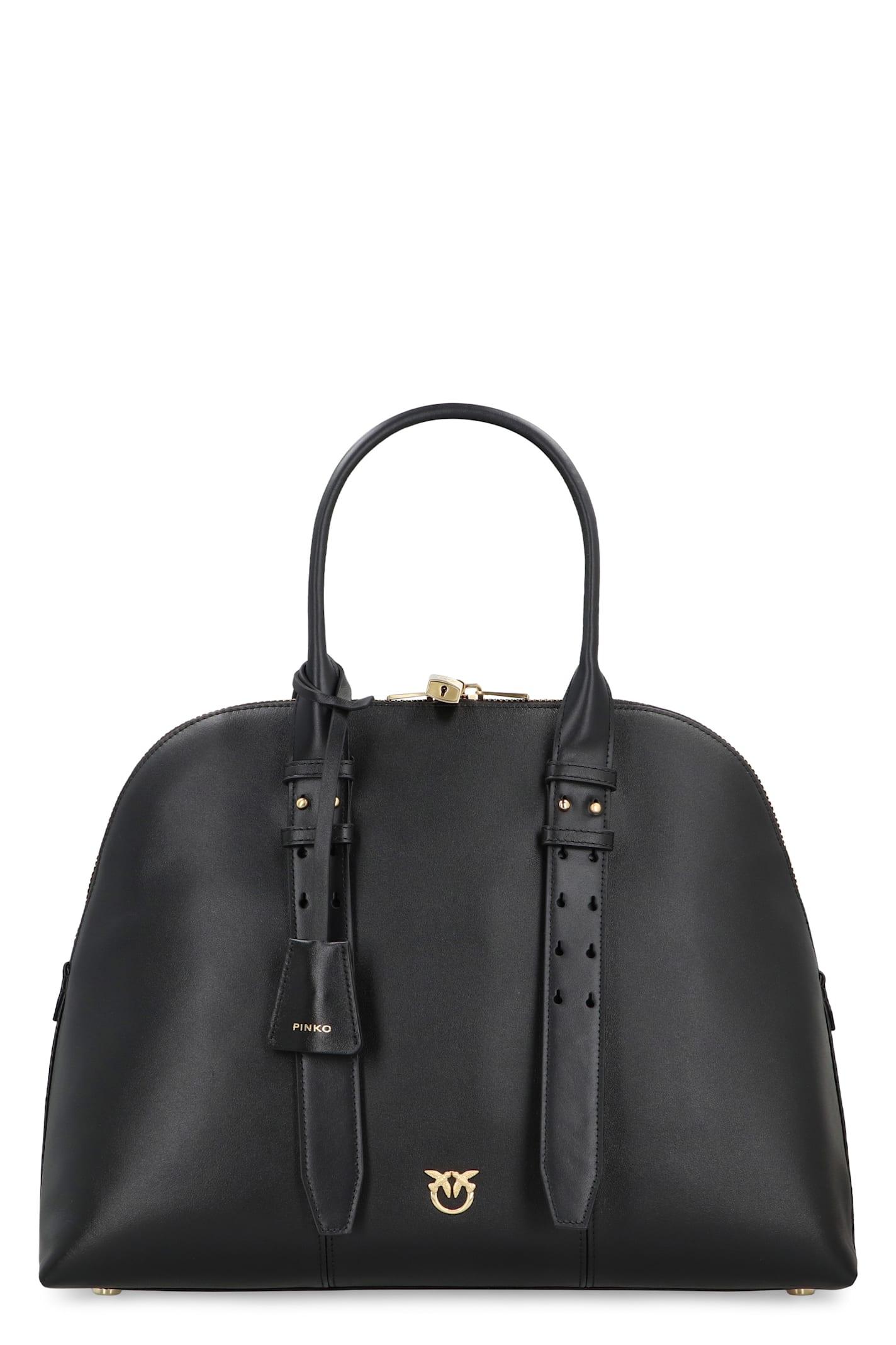 pinko bowling bag escape maxi in leather