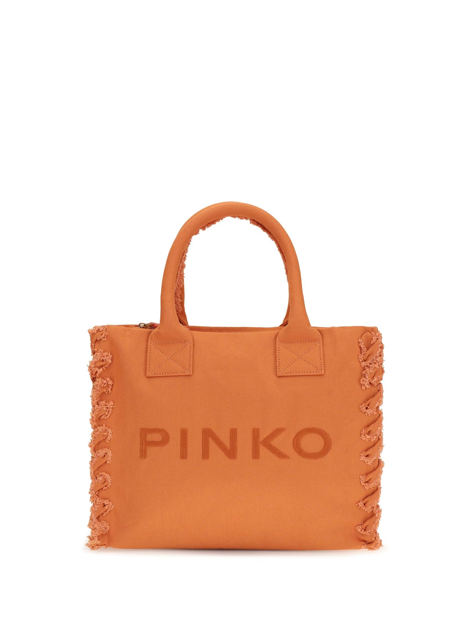 pinko canvas tote bag