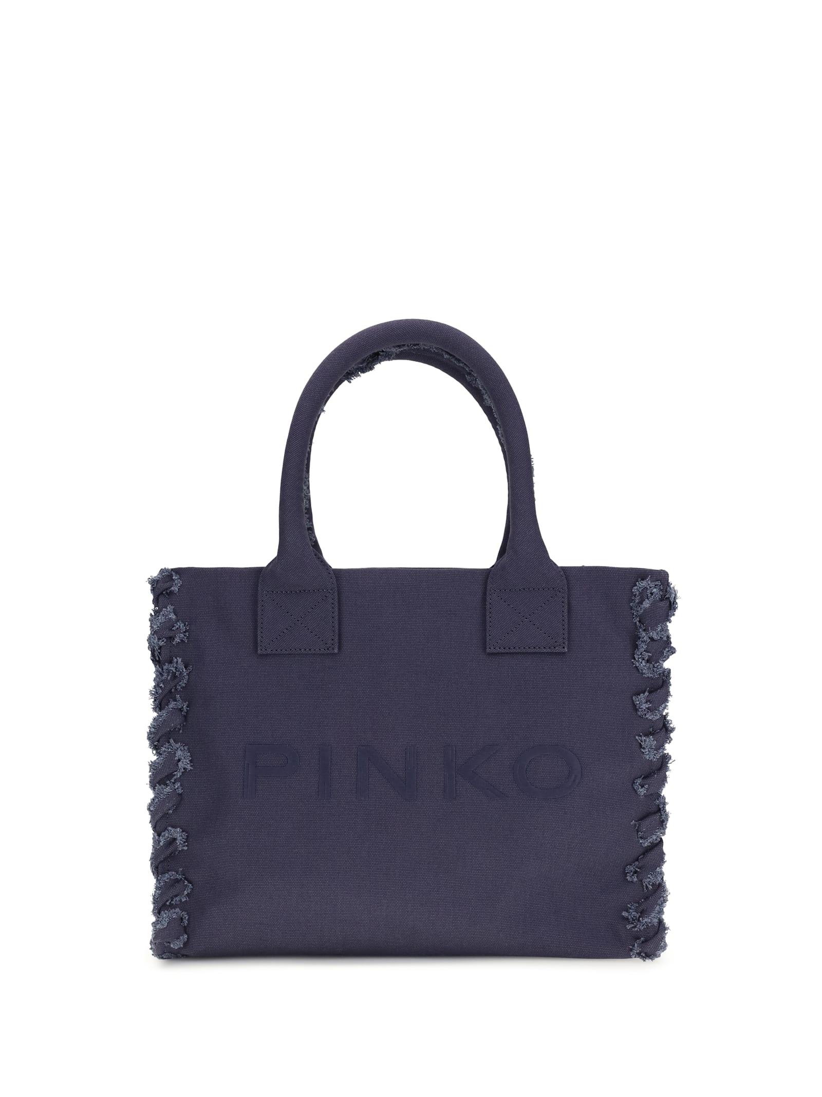 pinko canvas tote bag