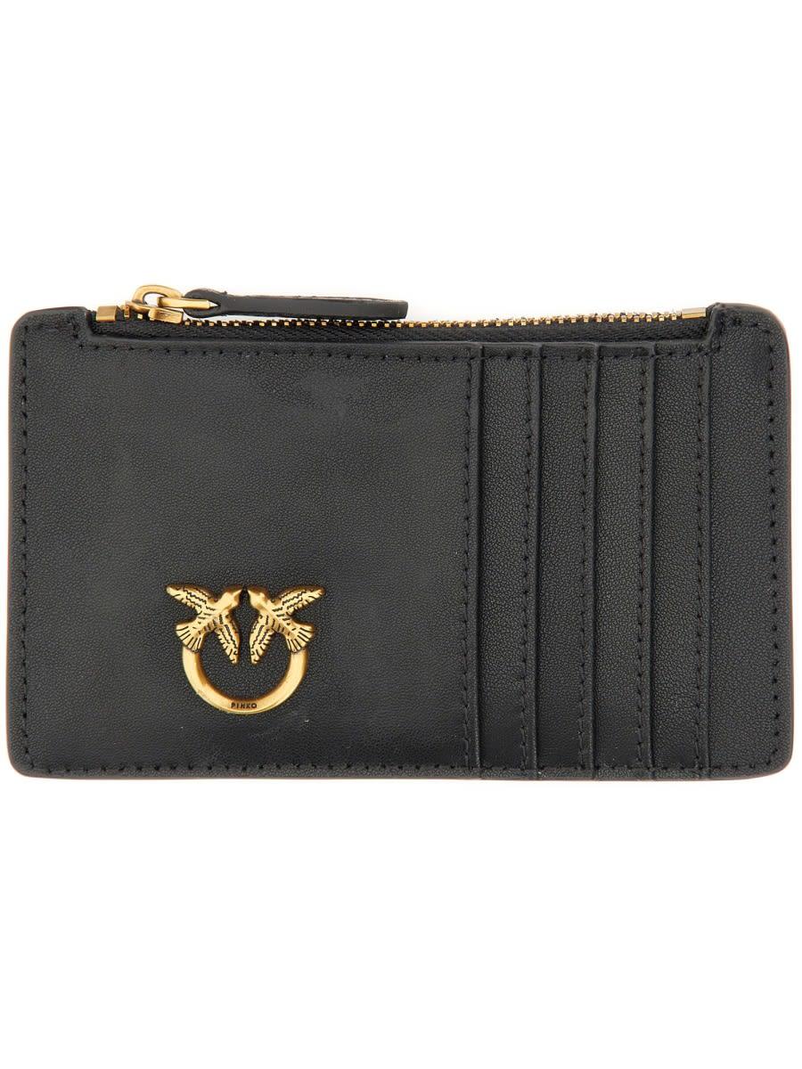 pinko card holder with logo