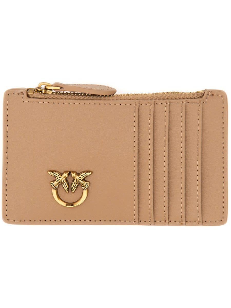 pinko card holder with logo