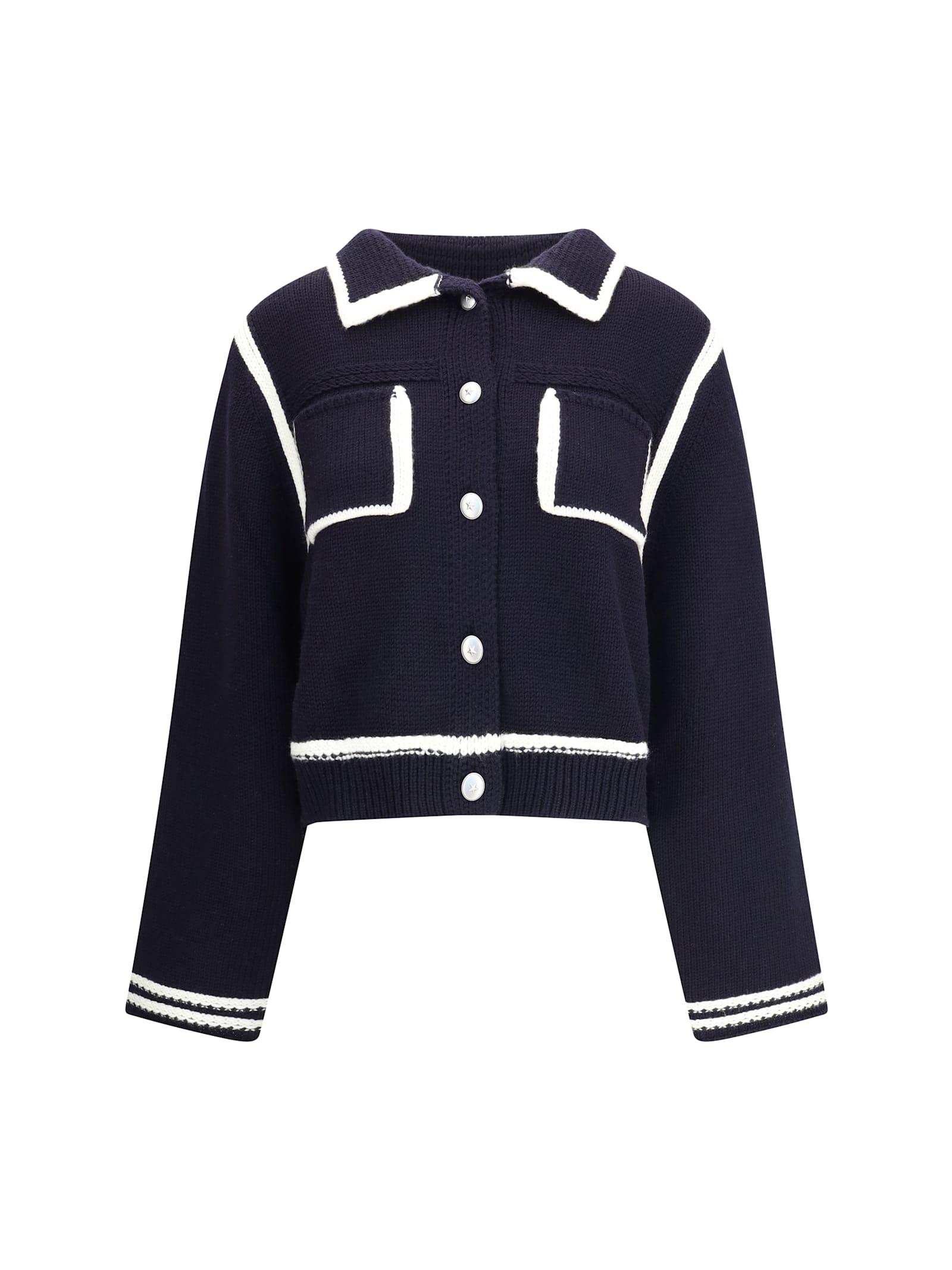 pinko cardigan with contrasting profiles