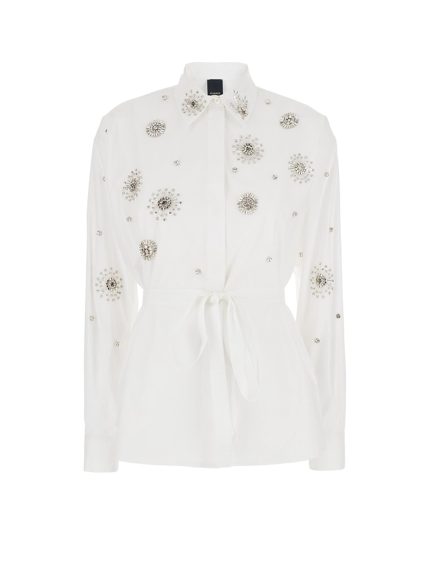 pinko carley cotton popeline shirt