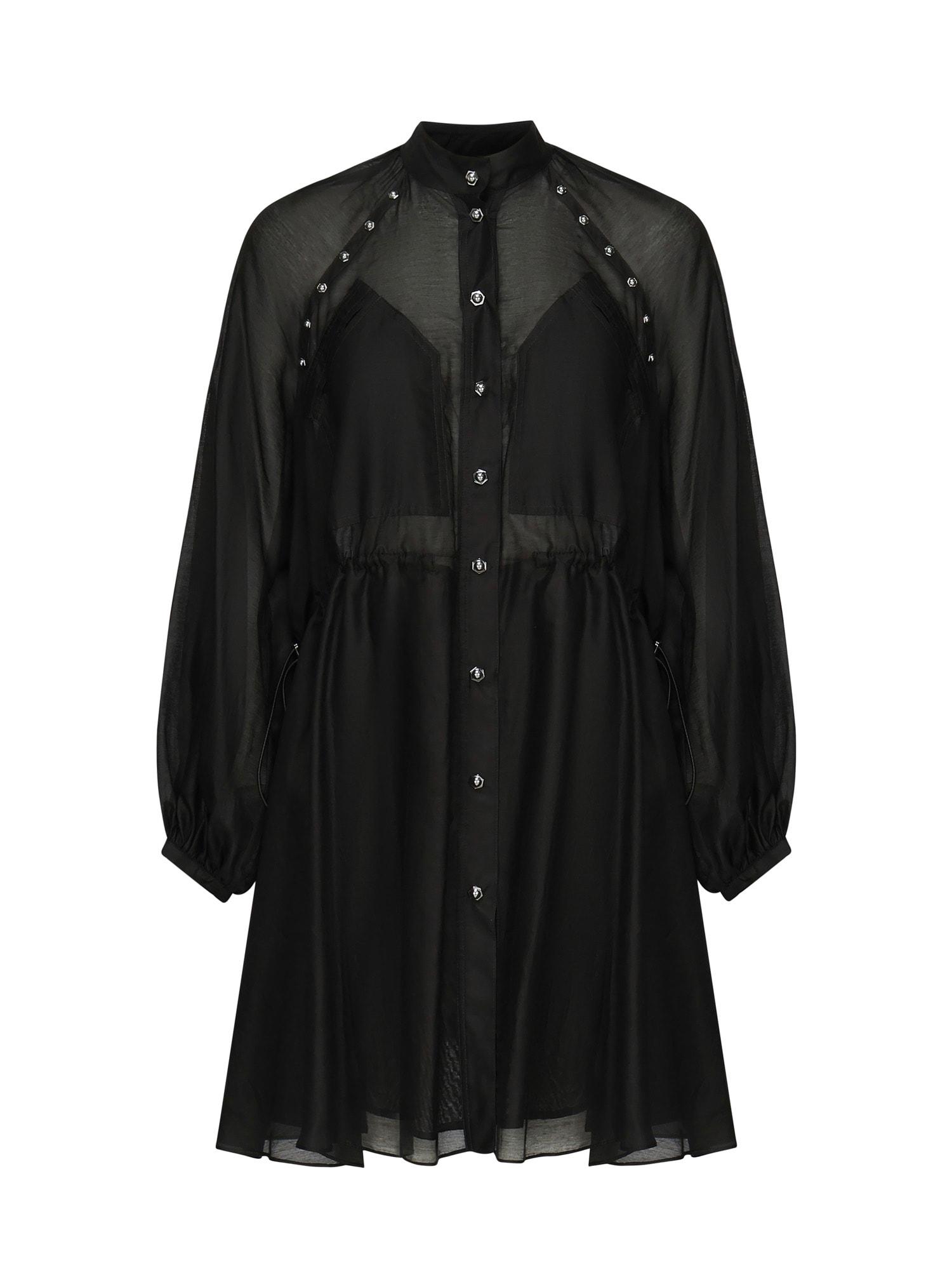 pinko cotton and silk mini dress