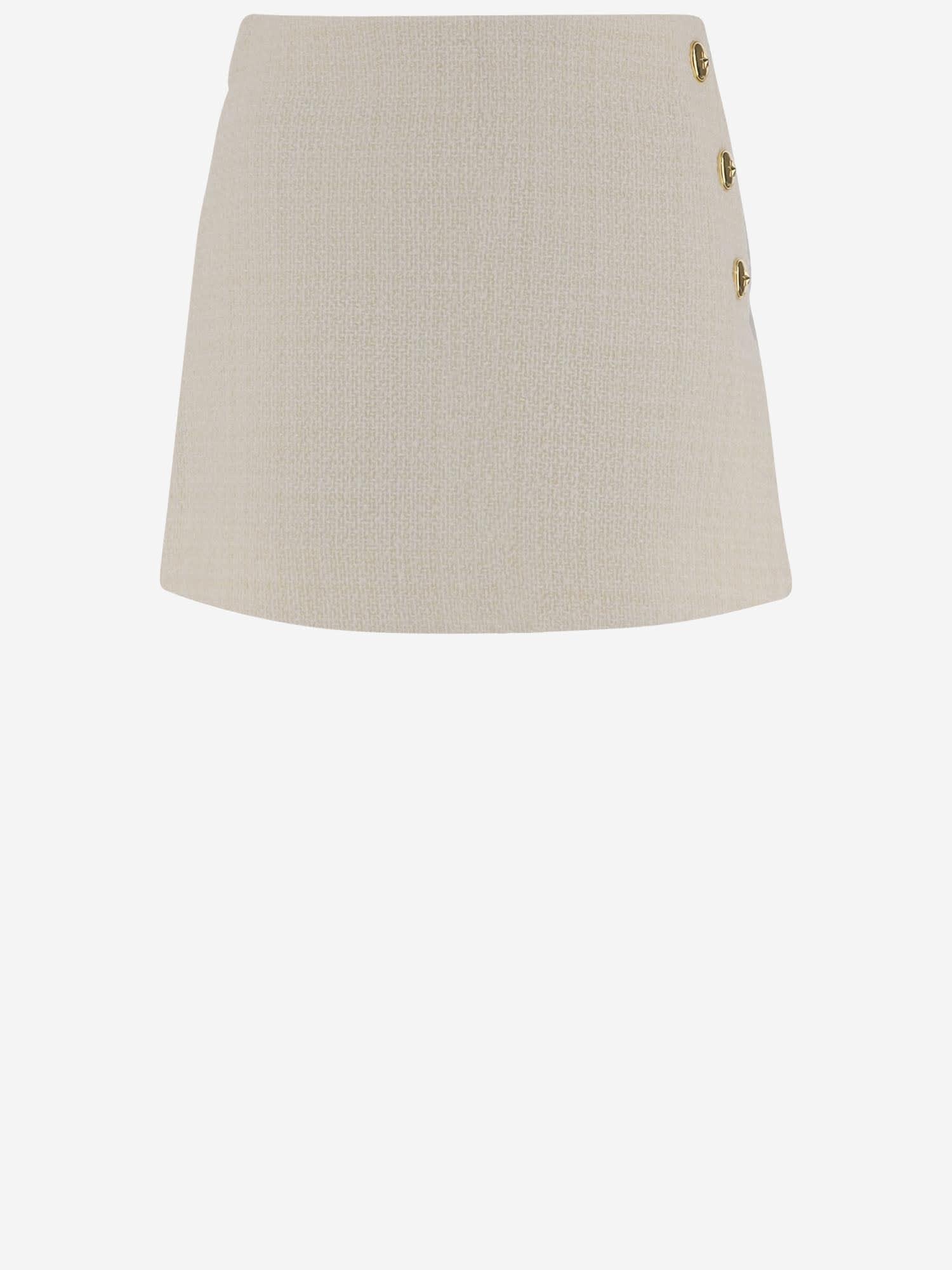 pinko cotton blend flan skirt