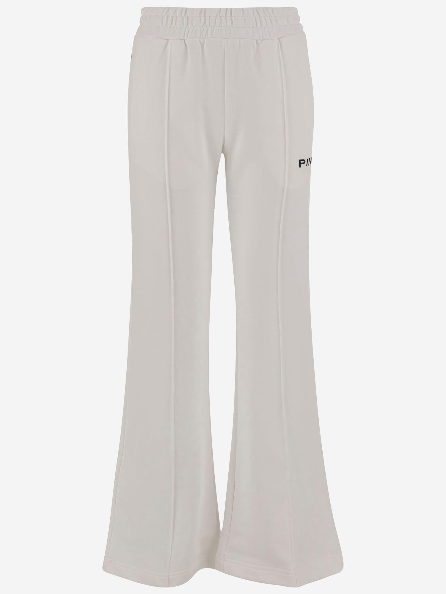 pinko cotton logo pants