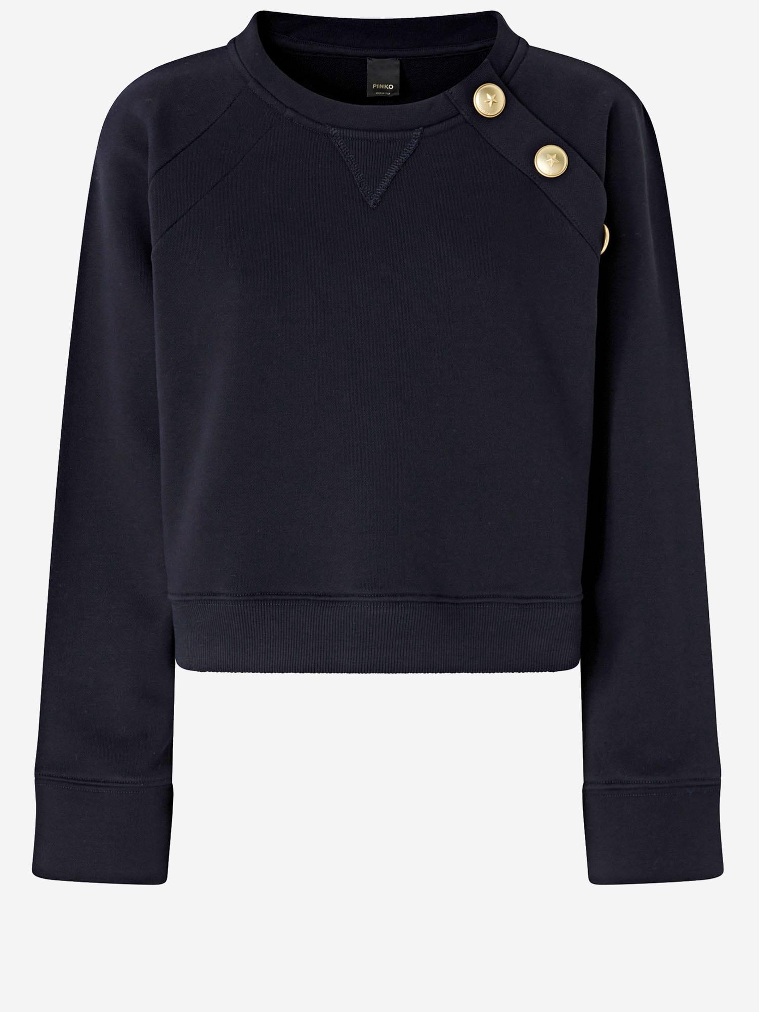 pinko cotton sweatshirt with buttons