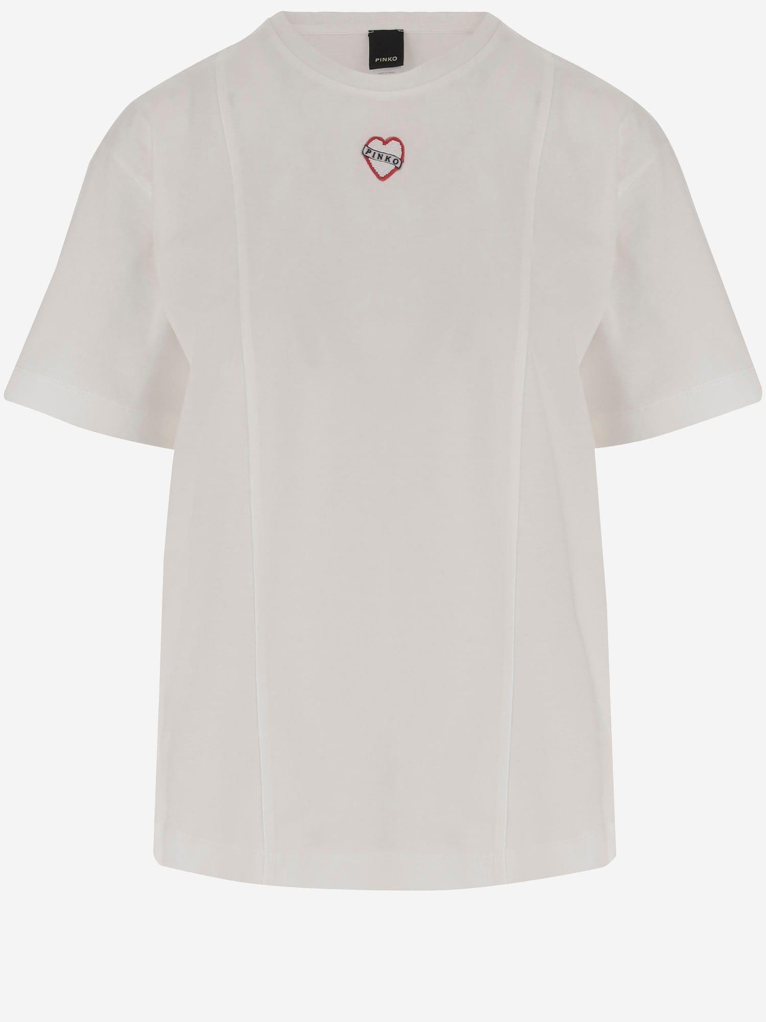 pinko cotton t-shirt with logo