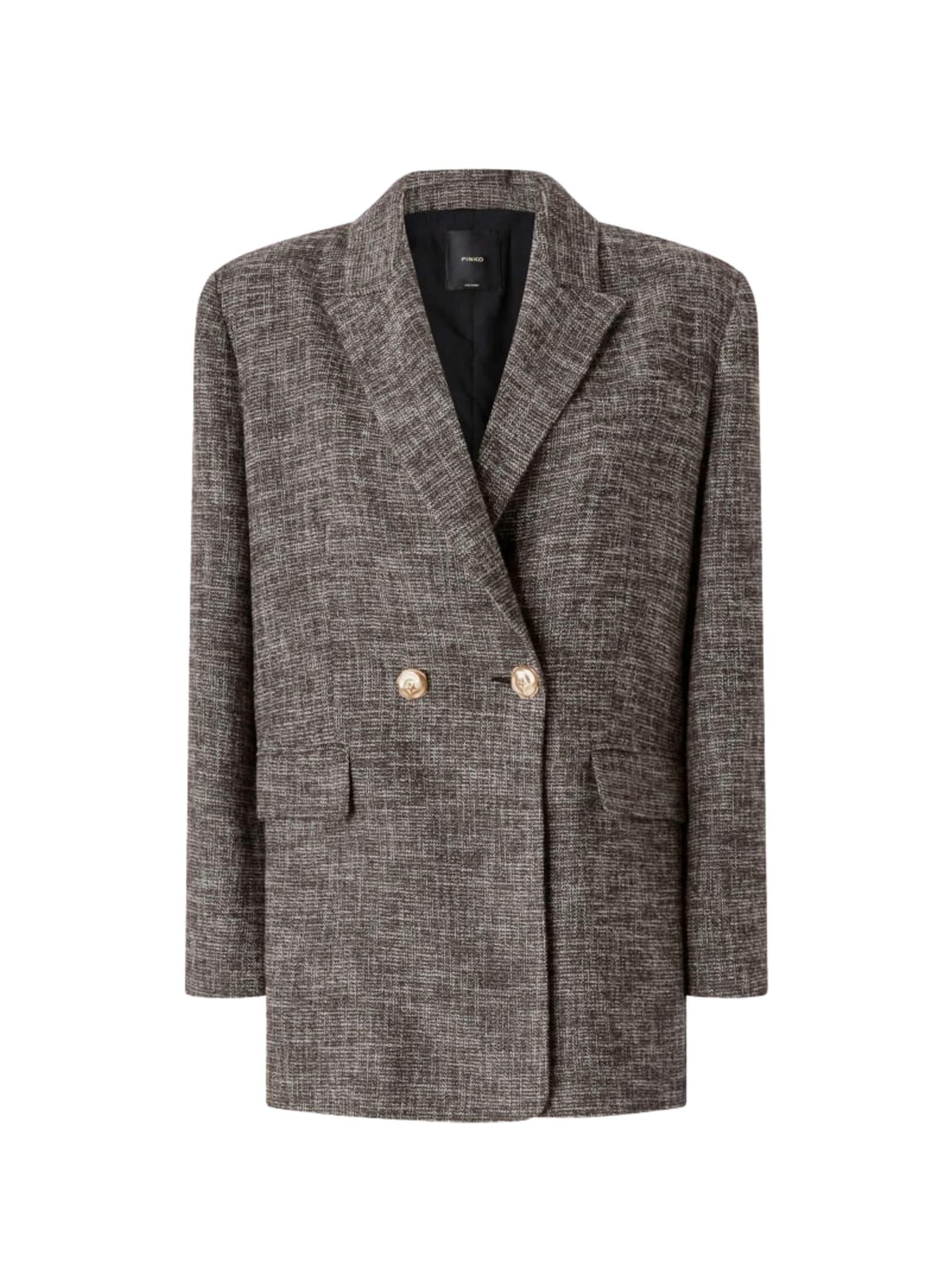 pinko double-breasted flannel blazer