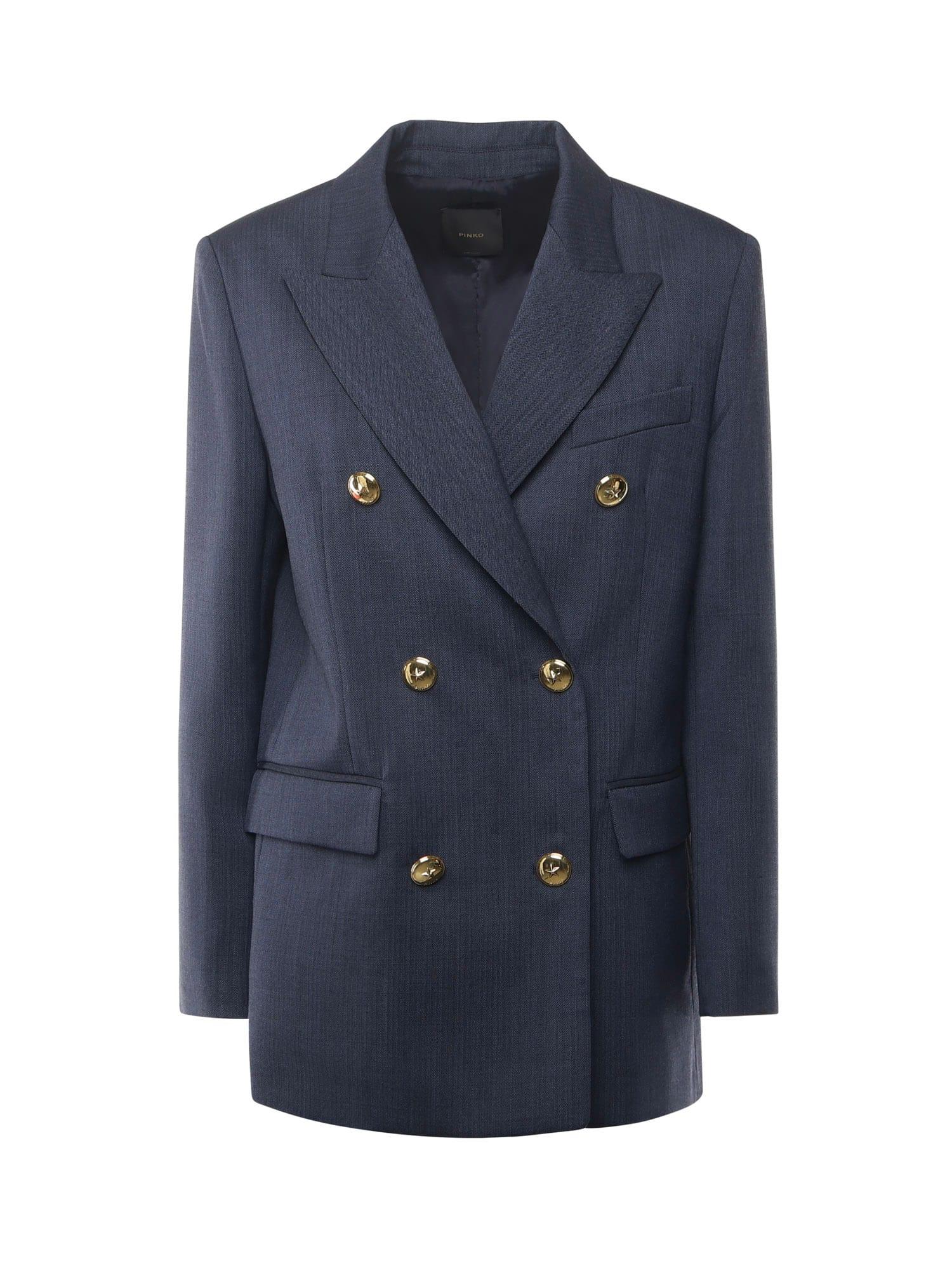 pinko double-breasted wool blazer