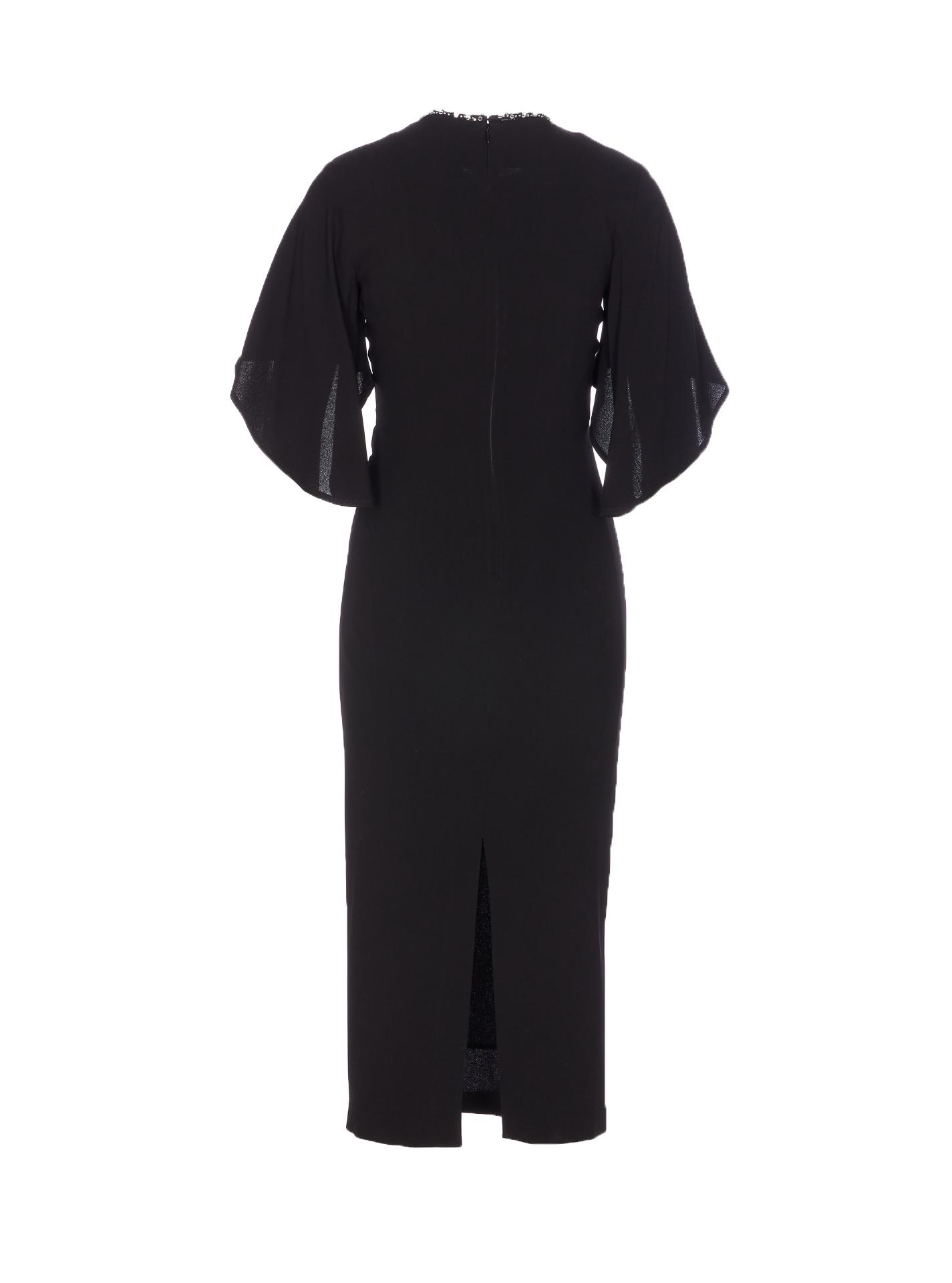 pinko dresses black viscose - women
