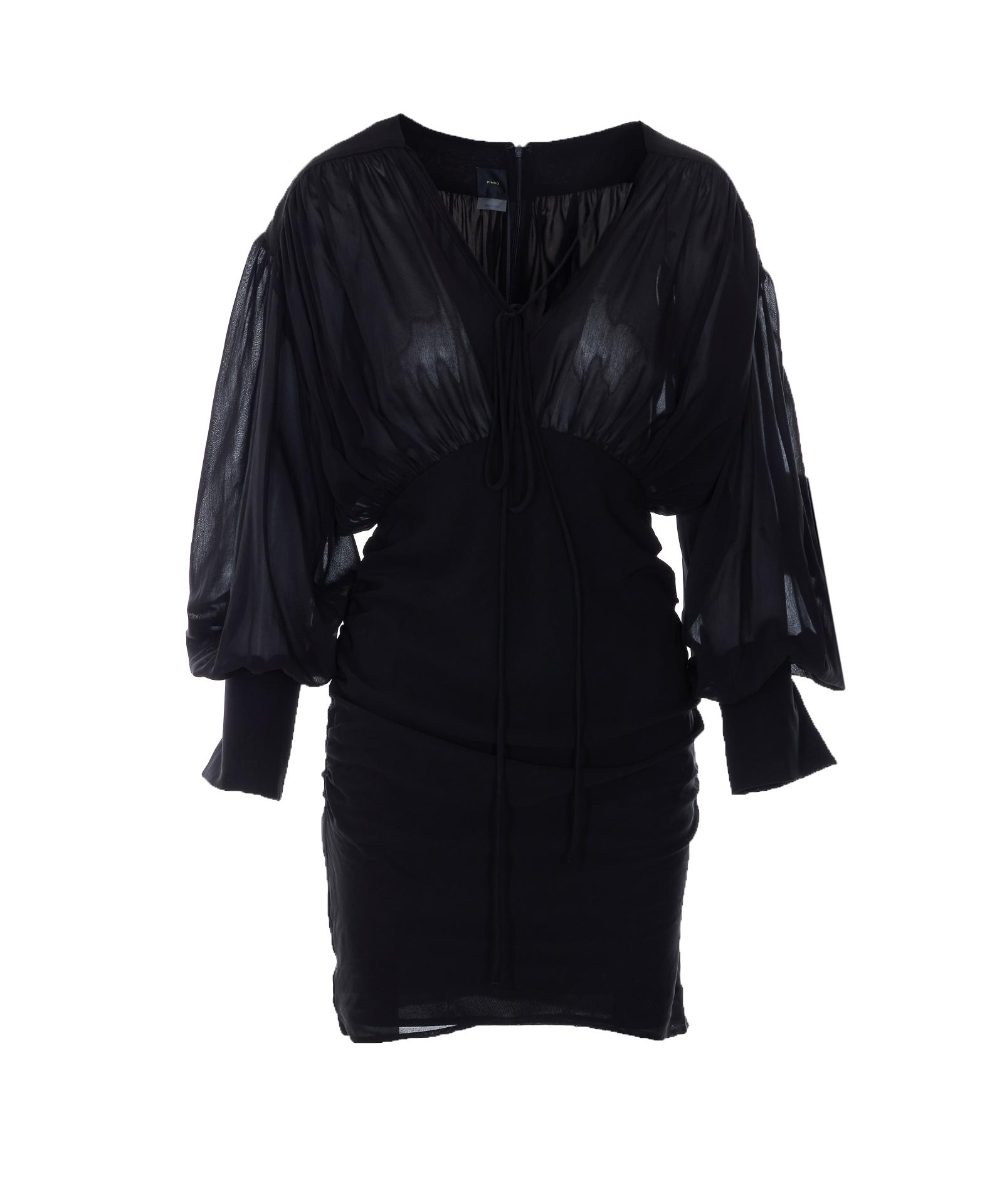 pinko dresses black viscose - women