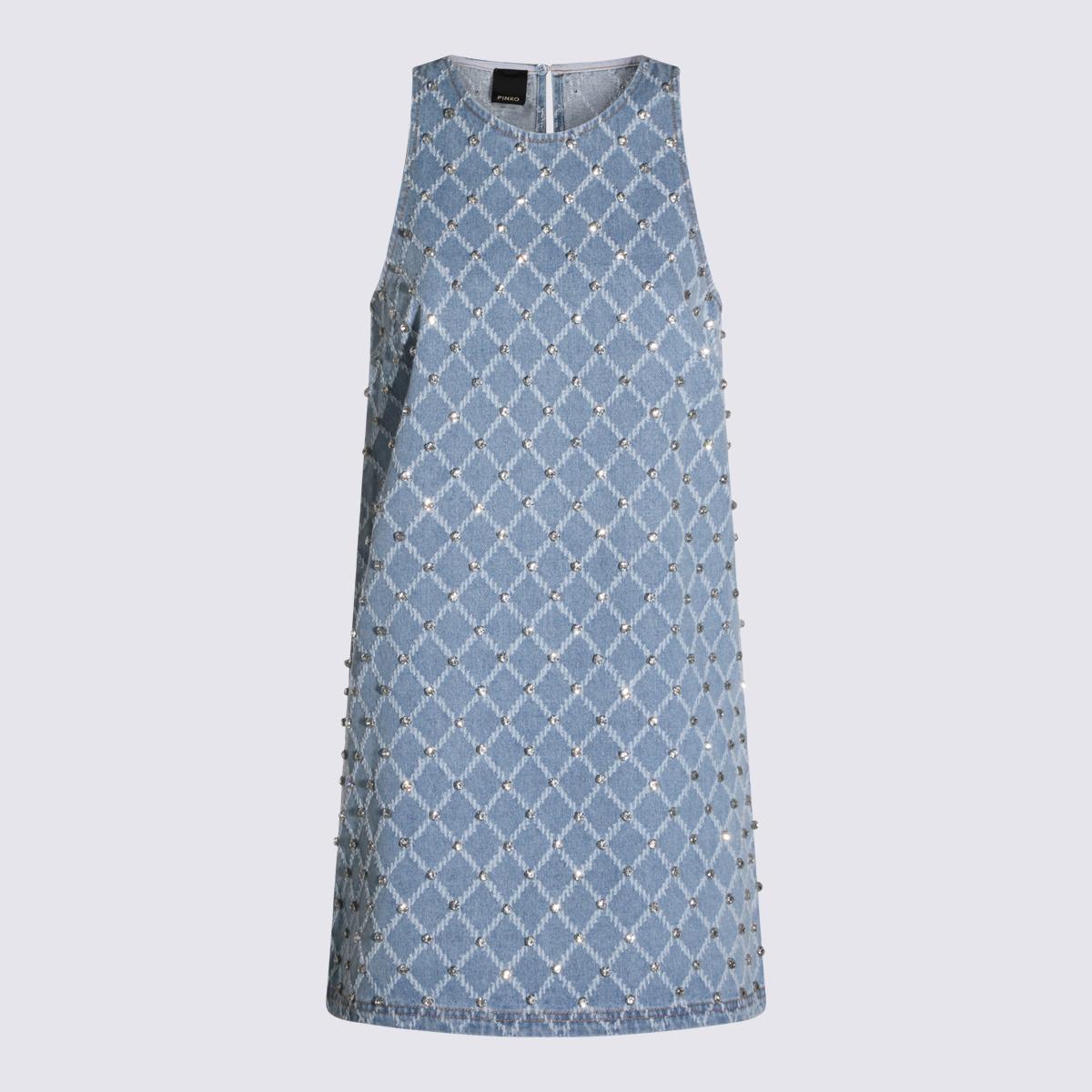 pinko dresses blue _100 % co - women