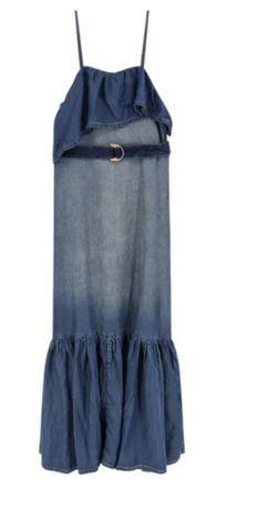 pinko dresses denim medio-scuro - women