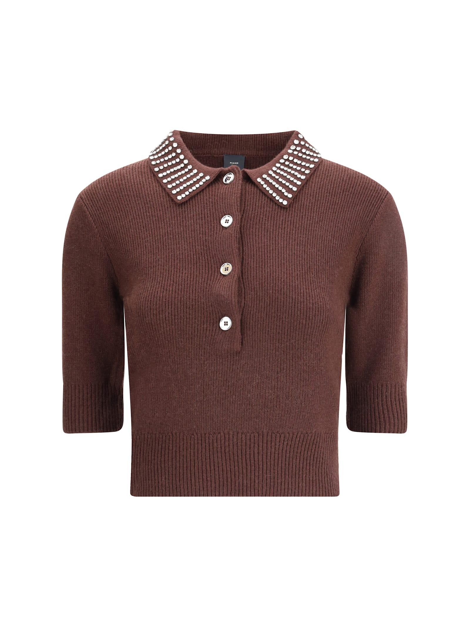 pinko emilia sweater with strass