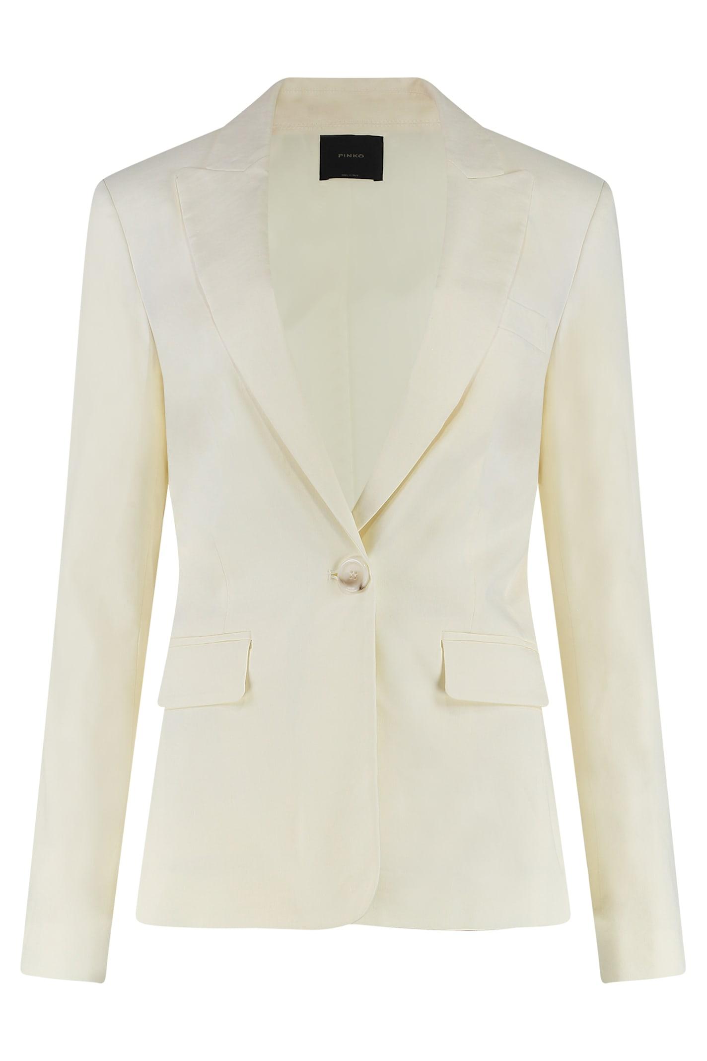 pinko equilibrata linen blazer